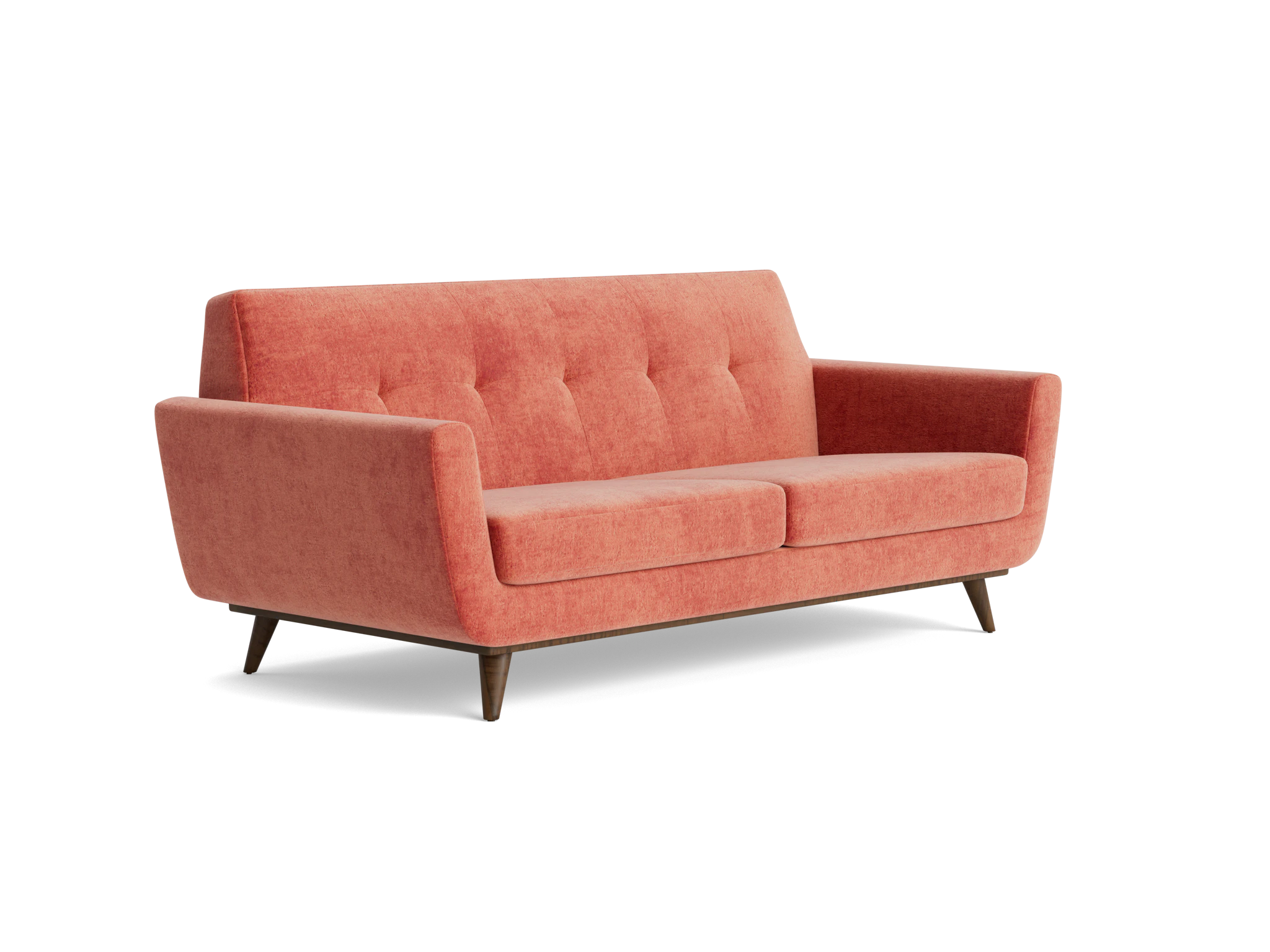 hughes loveseat plush terra rose