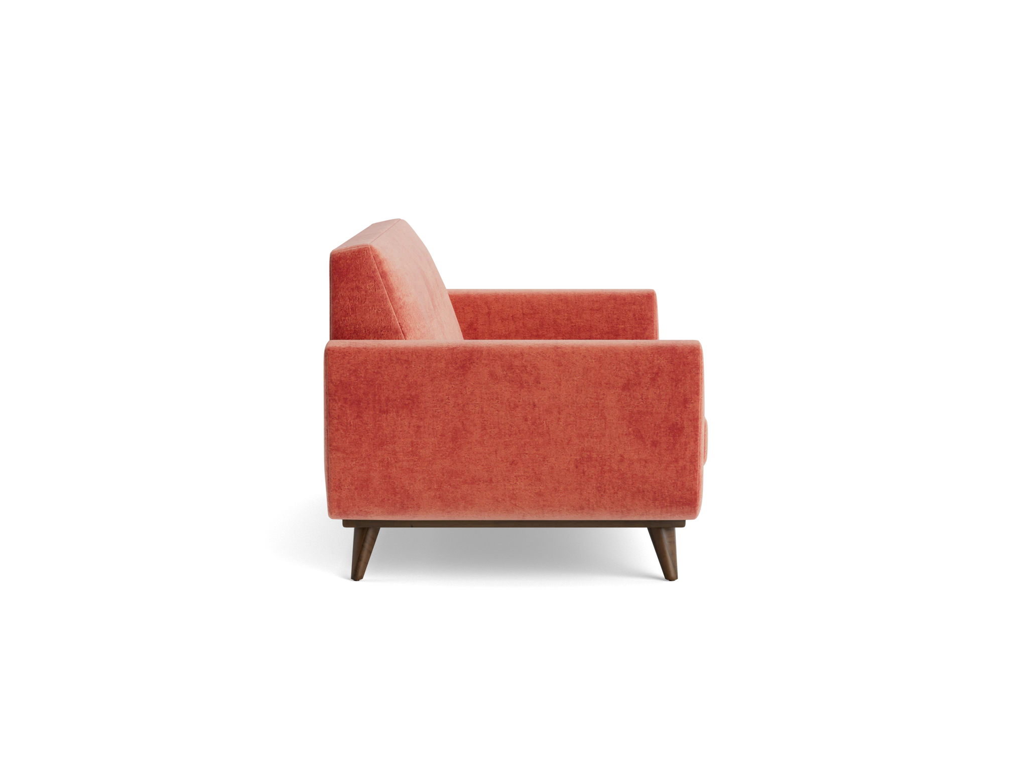 hughes loveseat plush terra rose