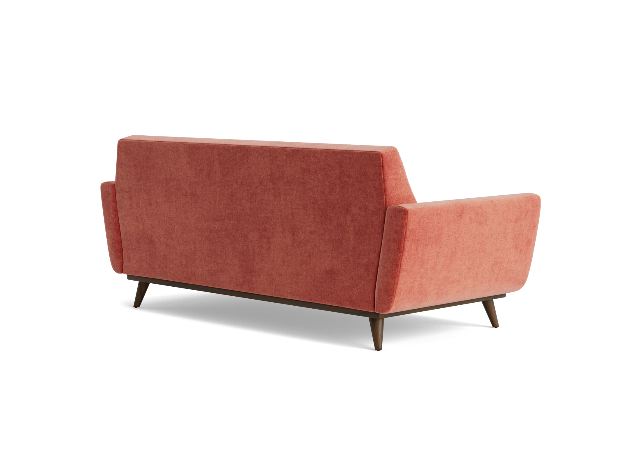 hughes loveseat plush terra rose