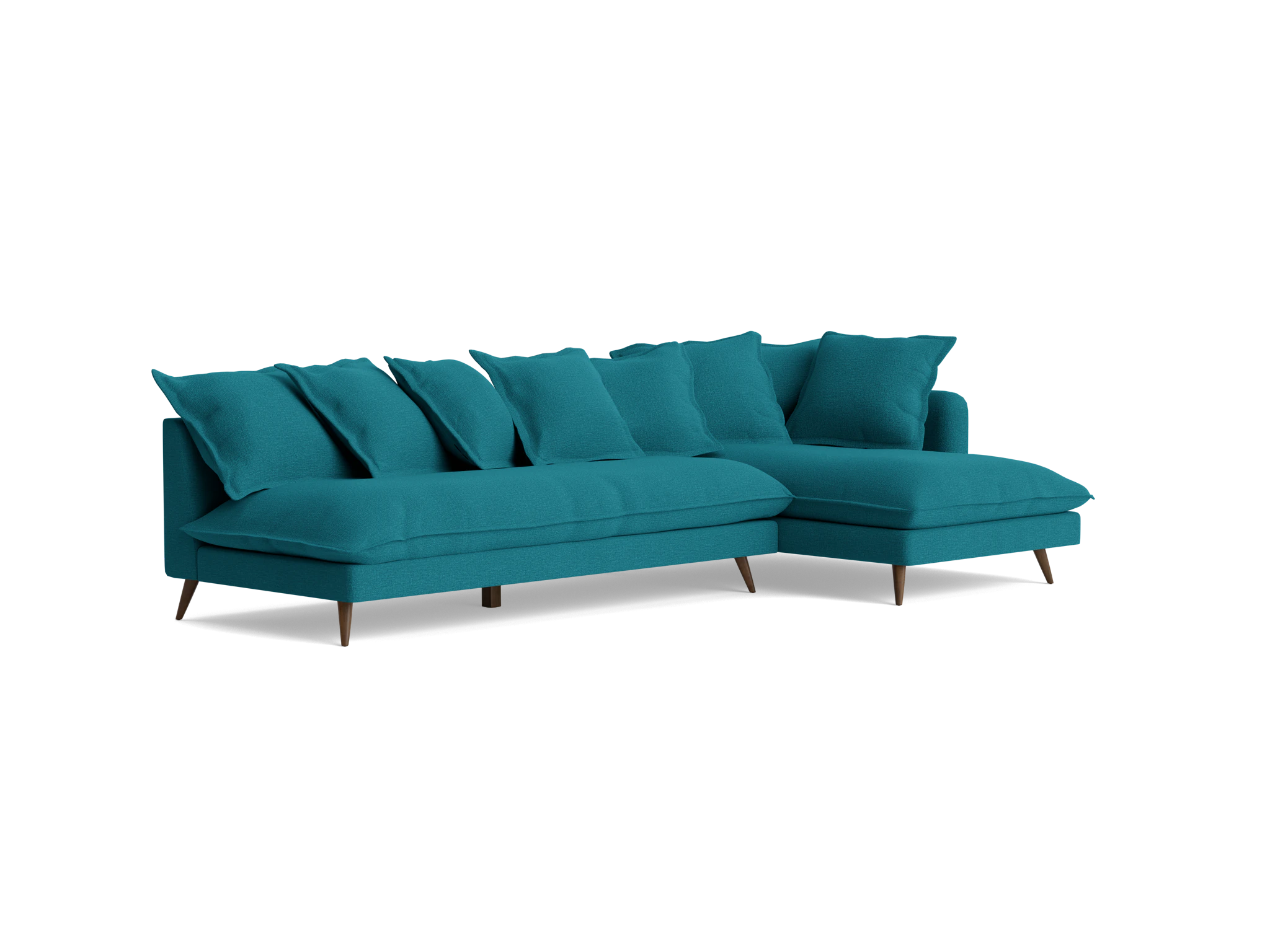 denna sectional key largo zenith teal