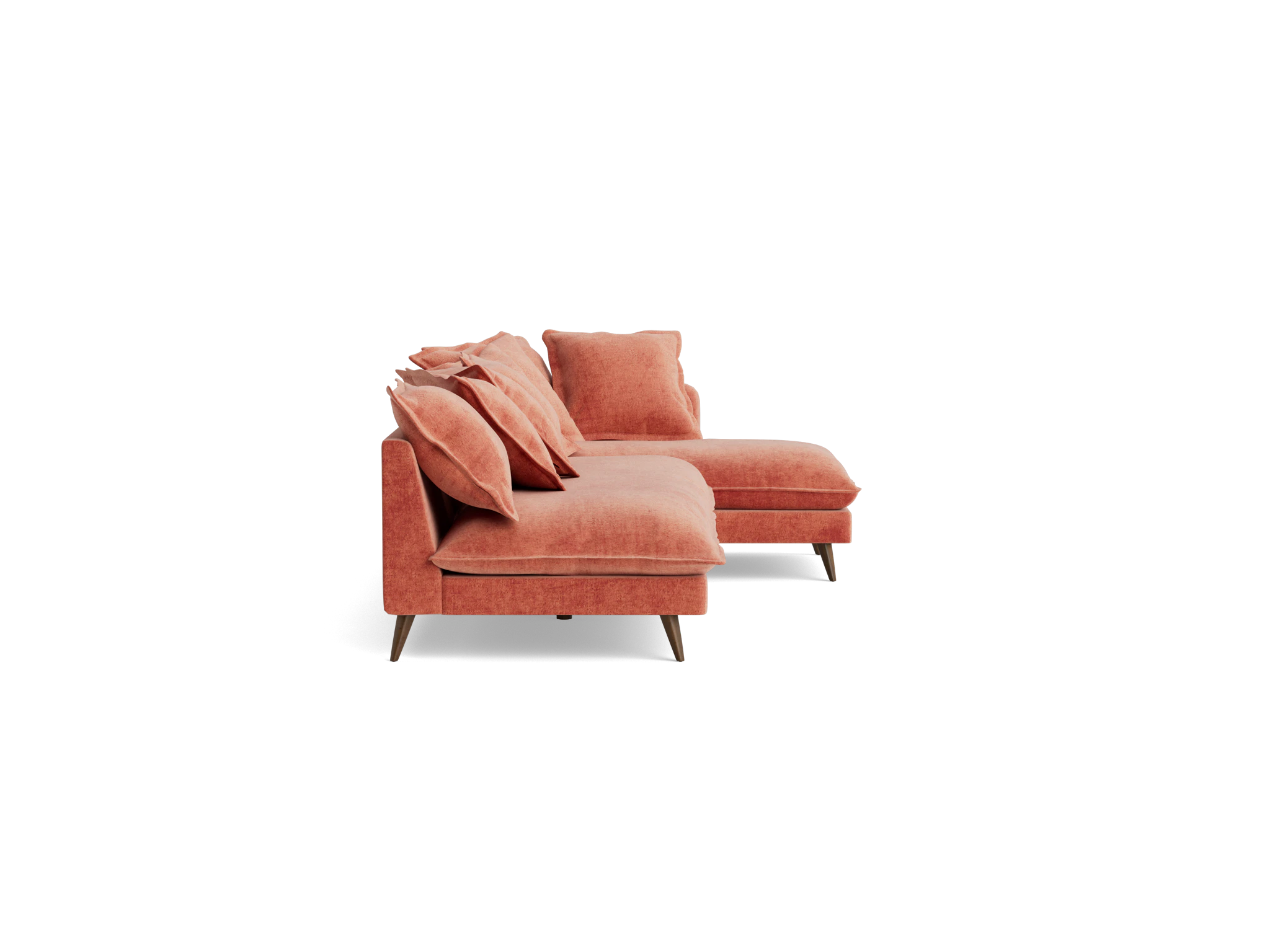 denna sectional plush terra rose