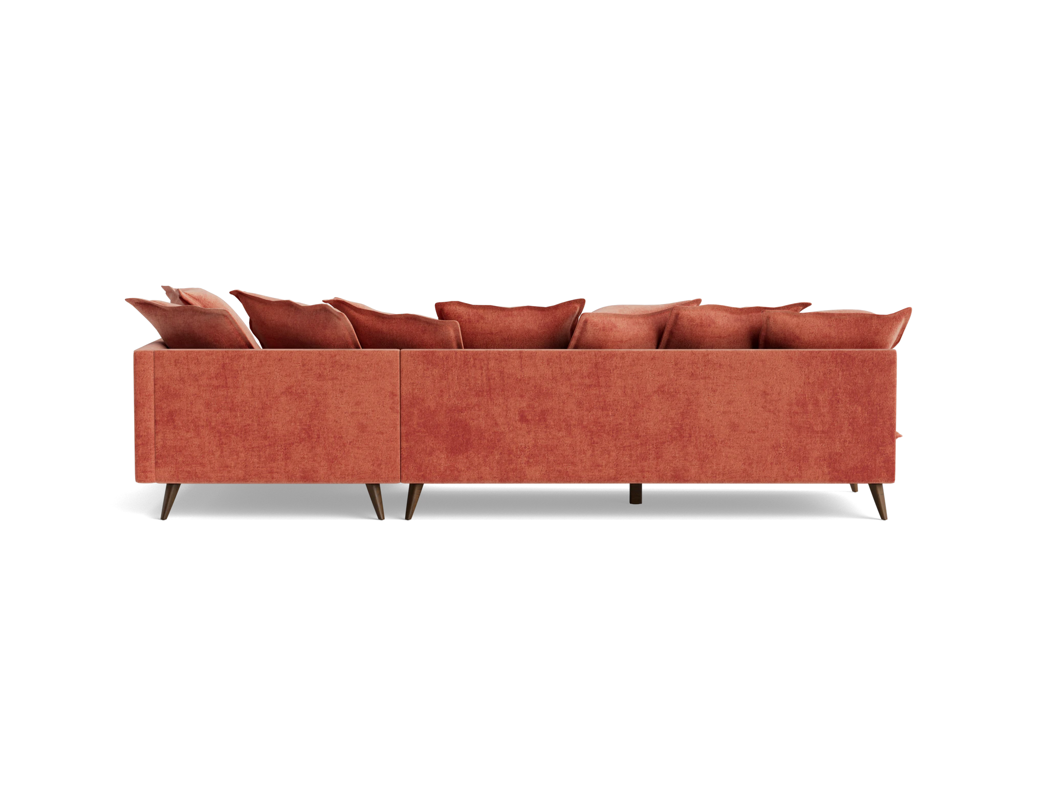 denna sectional plush terra rose