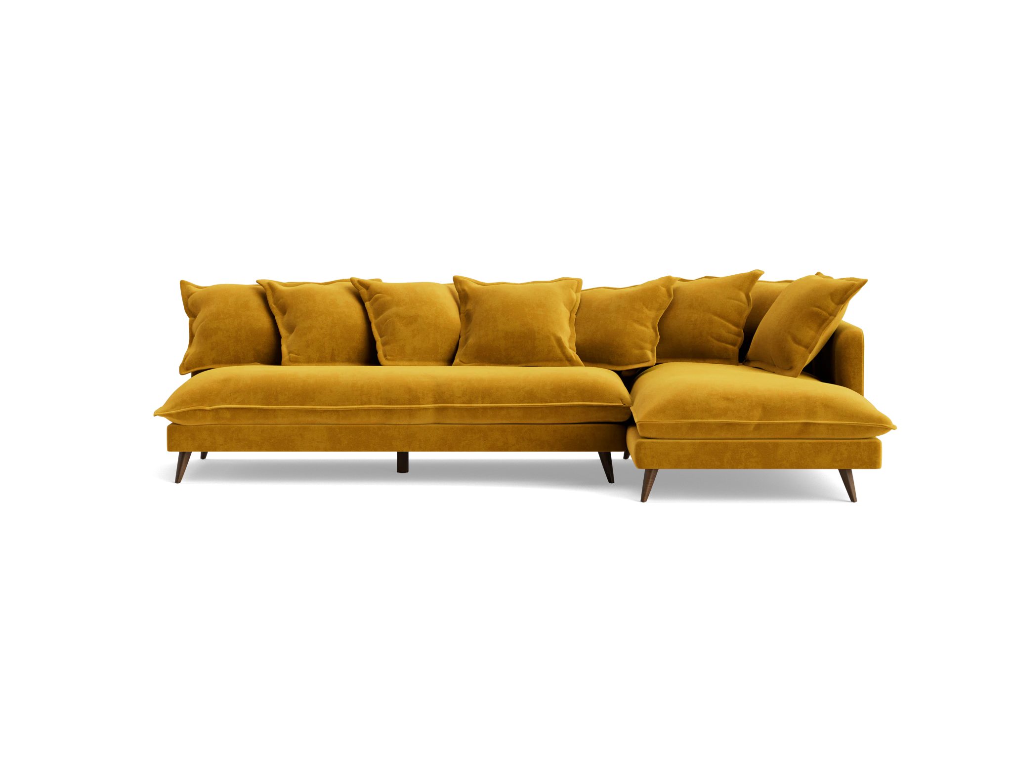 denna sectional harper amber gold
