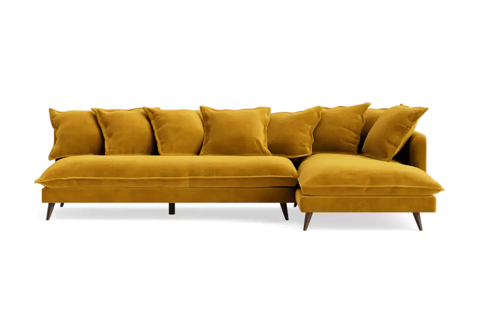 denna sectional harper amber gold
