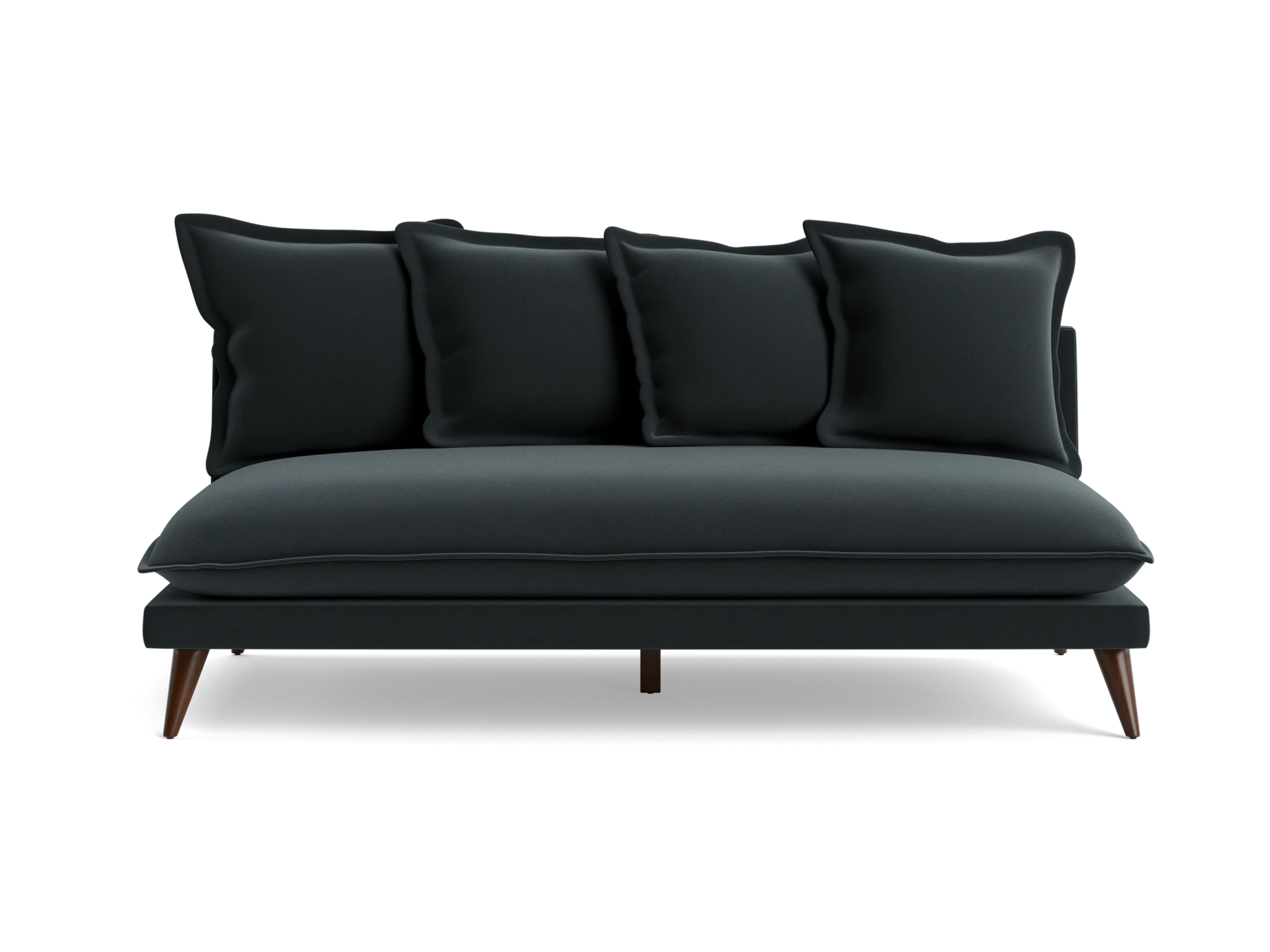 denna armless loveseat royale gunmetal