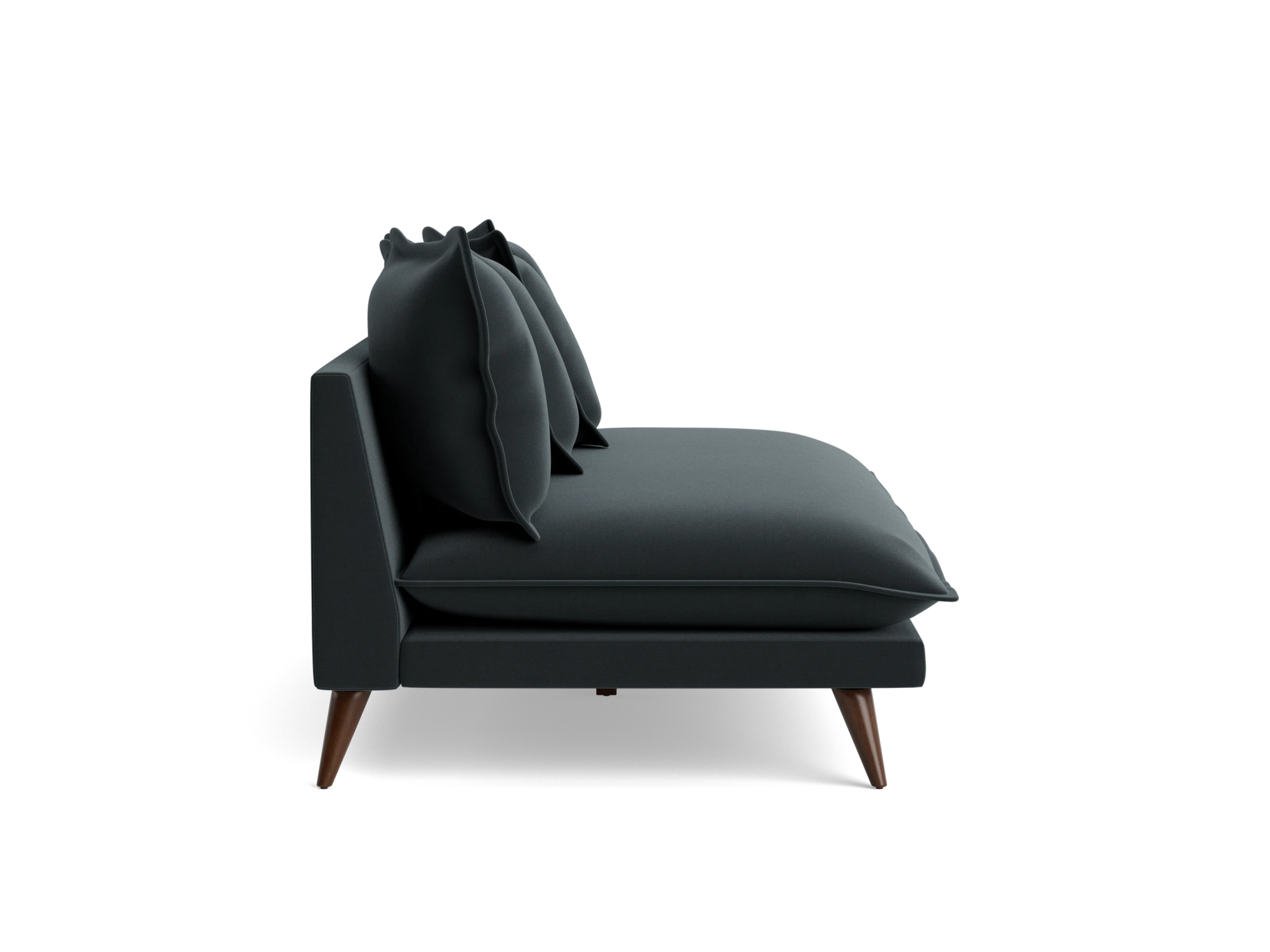 denna armless loveseat royale gunmetal