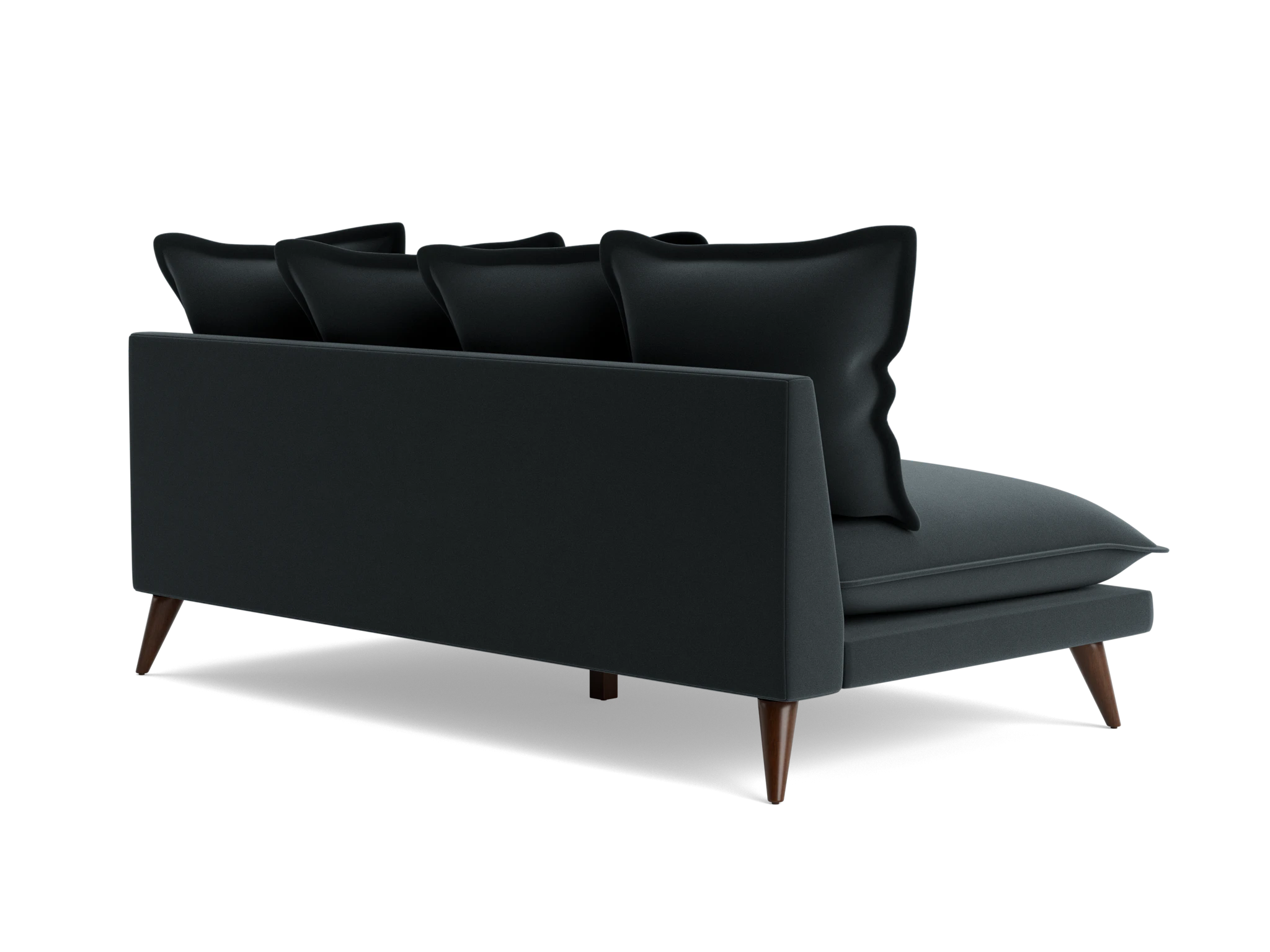 denna armless loveseat royale gunmetal