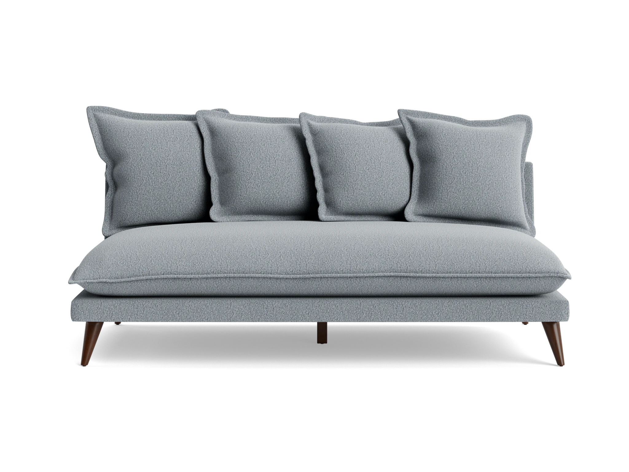 denna armless loveseat synergy pewter