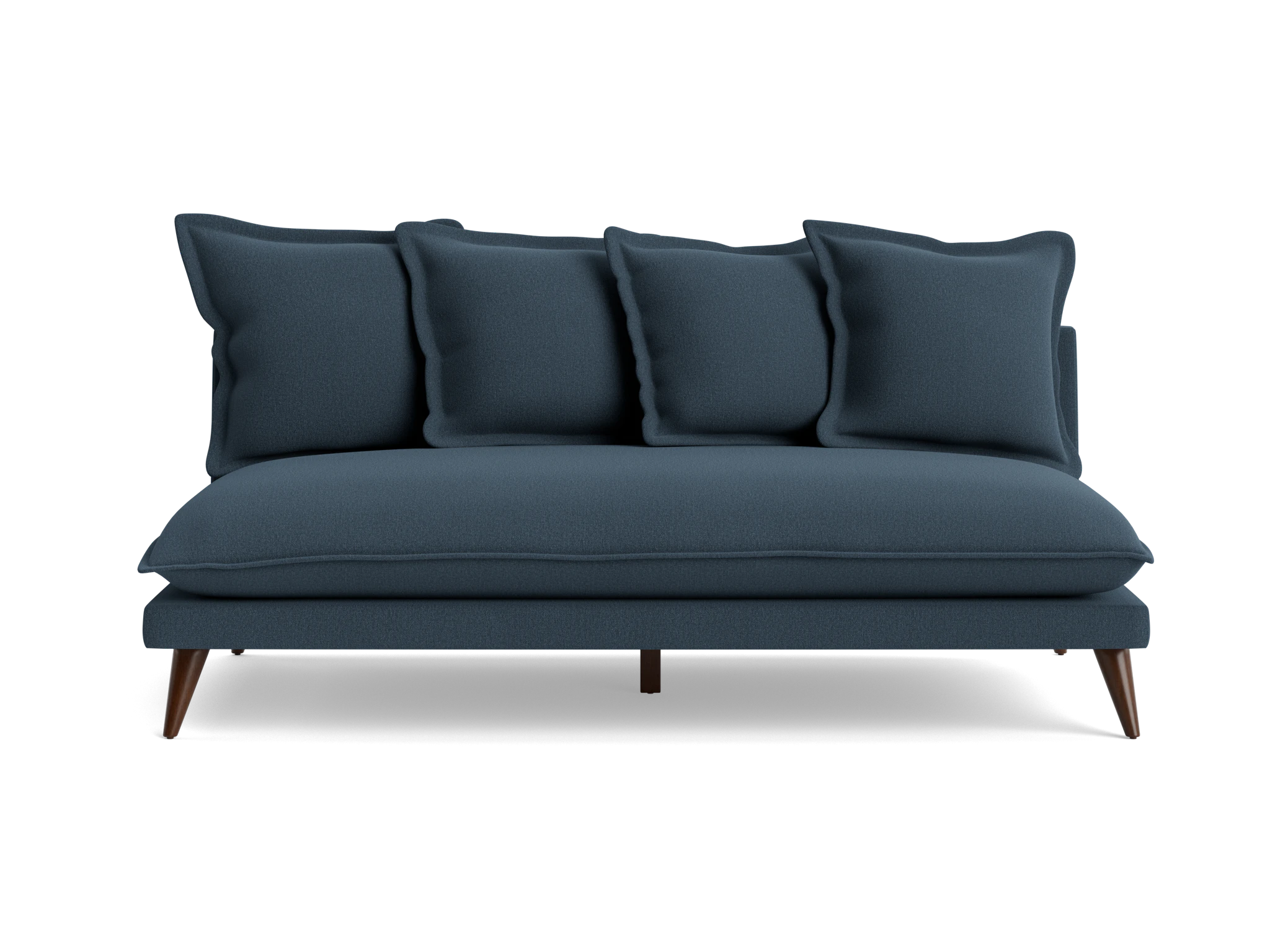 denna armless loveseat faithful indigo