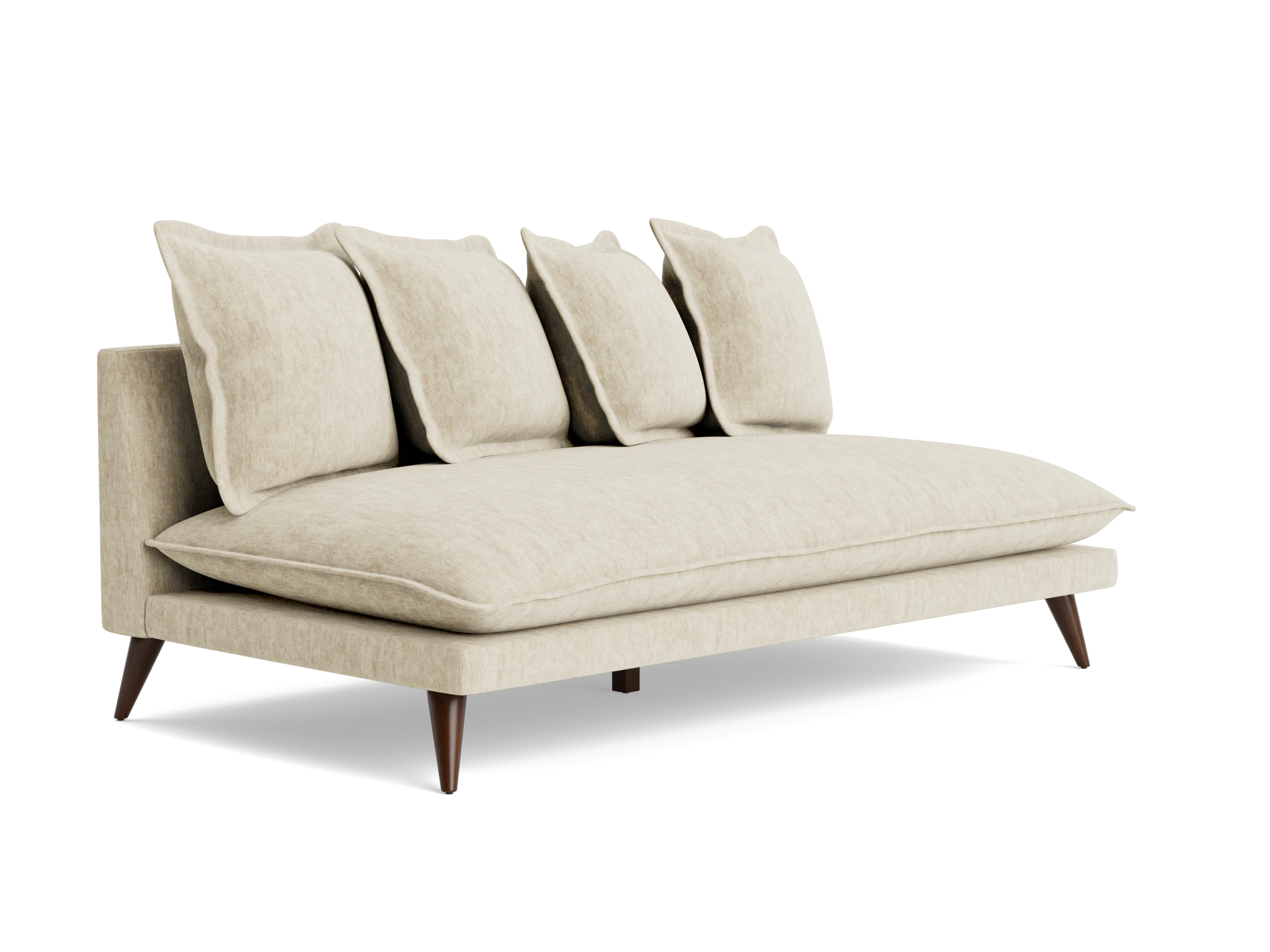 denna armless loveseat crave irish cream