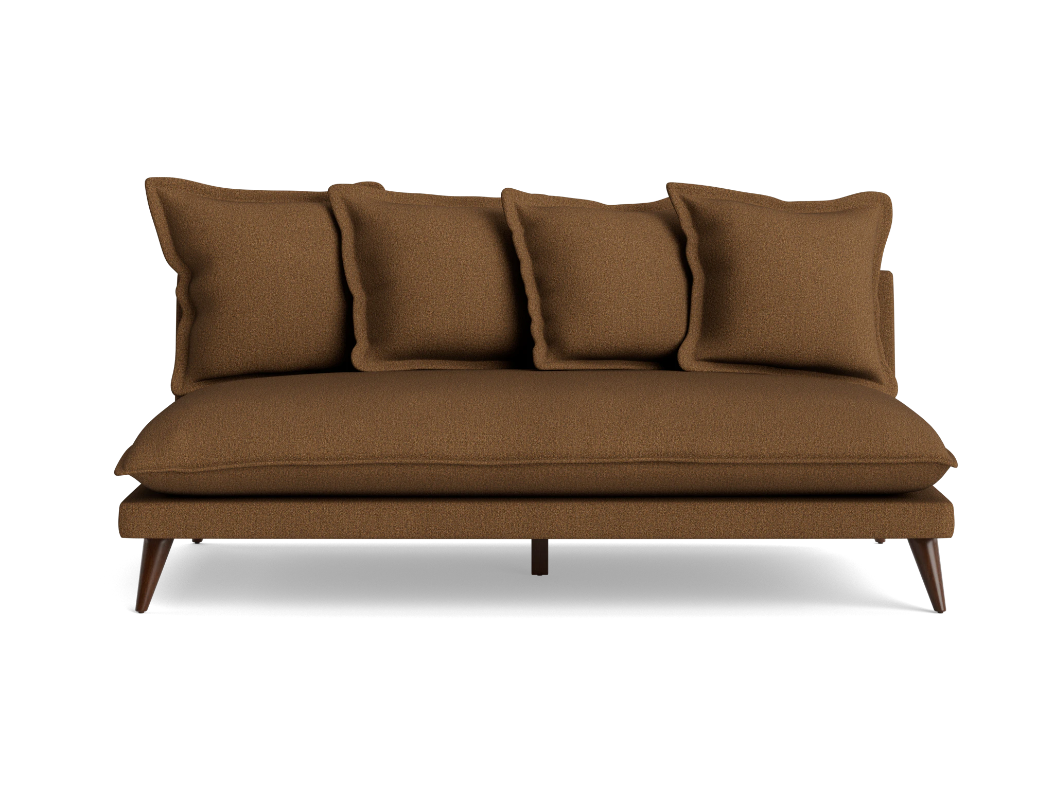 denna armless loveseat faithful mocha