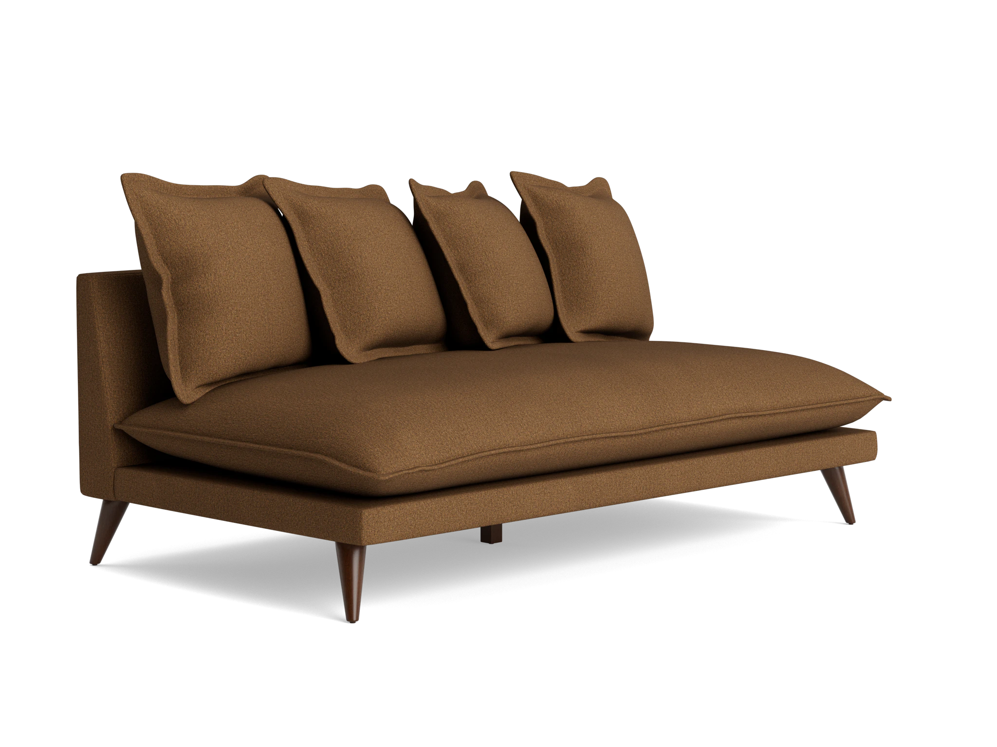 denna armless loveseat faithful mocha