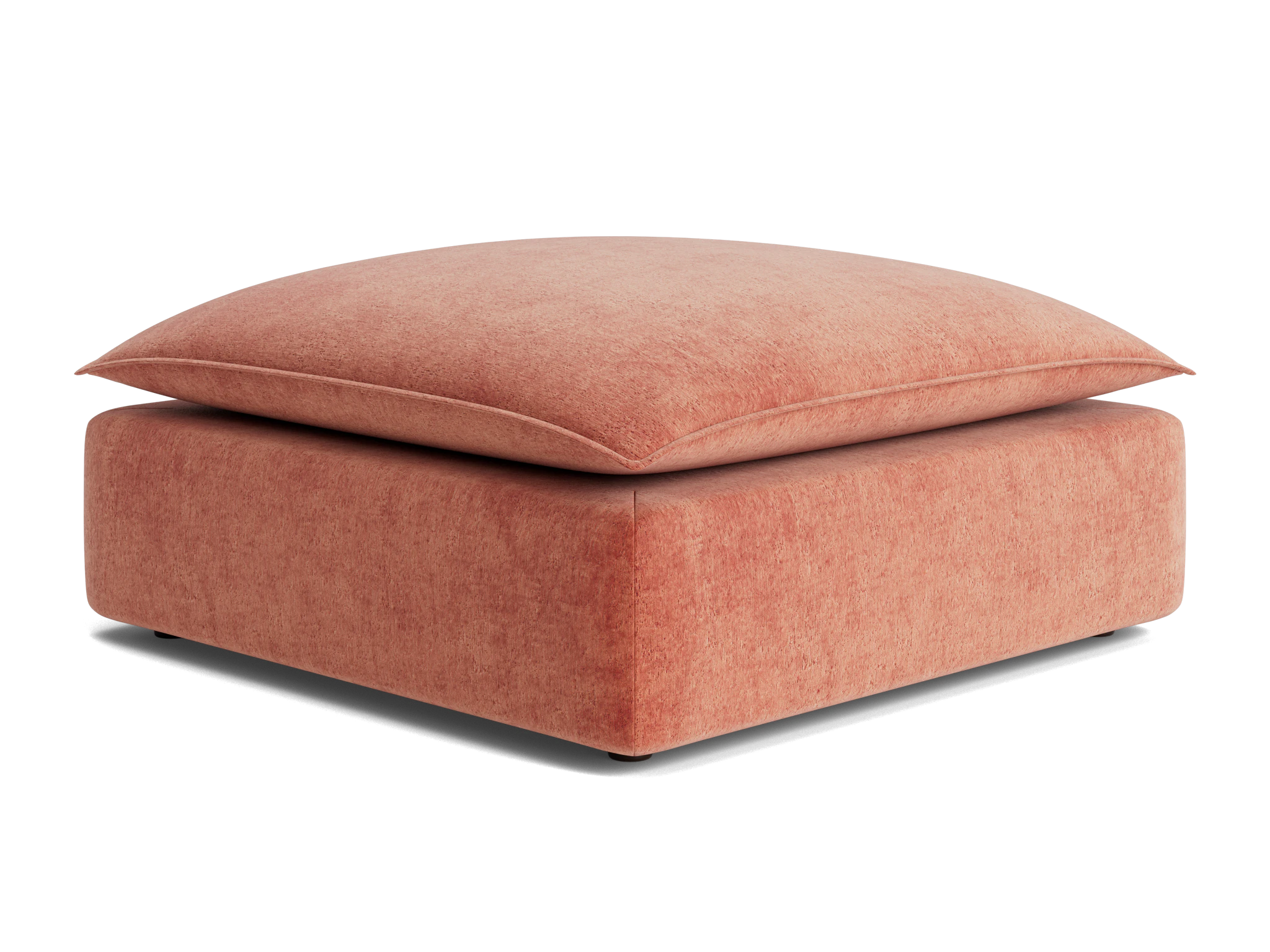 haine ottoman plush terra rose