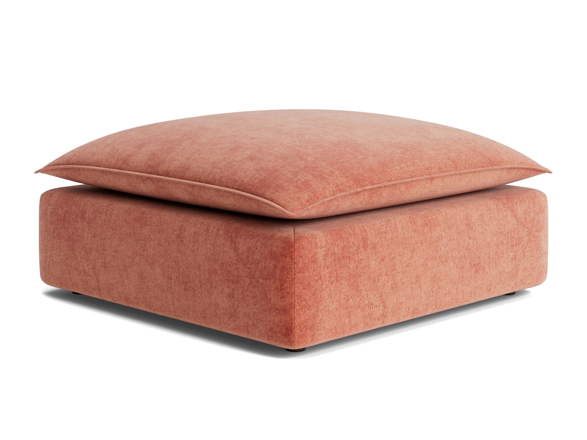 haine ottoman plush terra rose