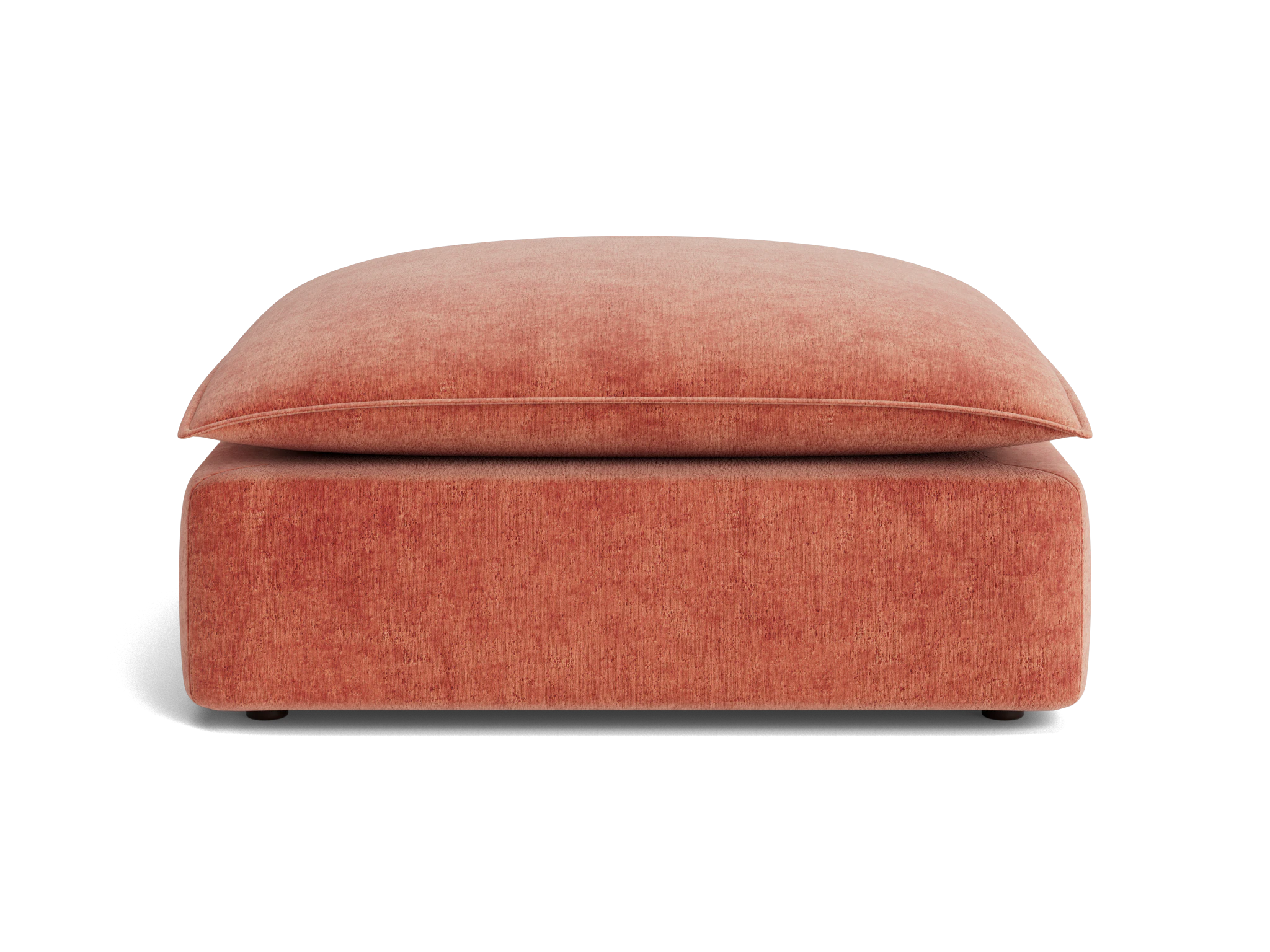 haine ottoman plush terra rose