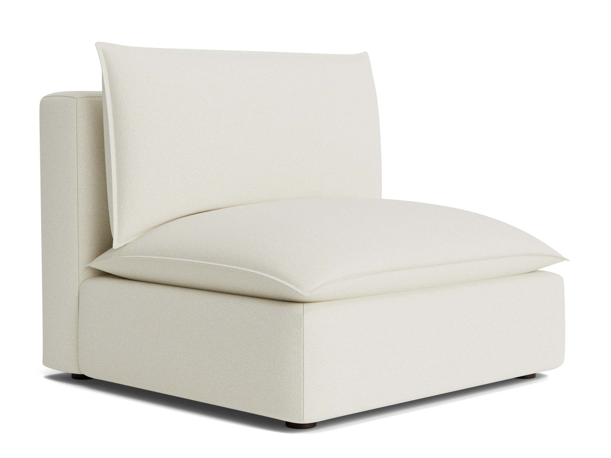 haine armless chair tussah snow