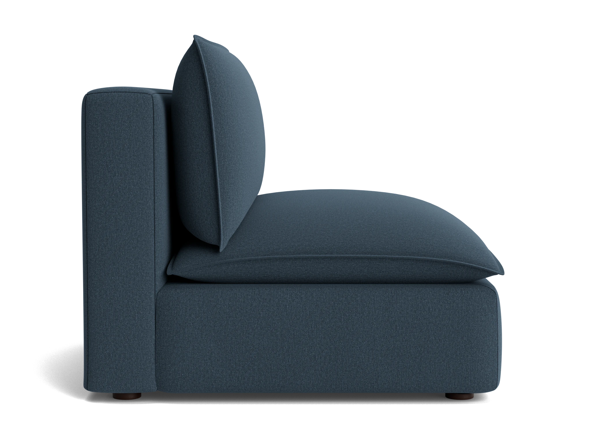 haine armless chair faithful indigo