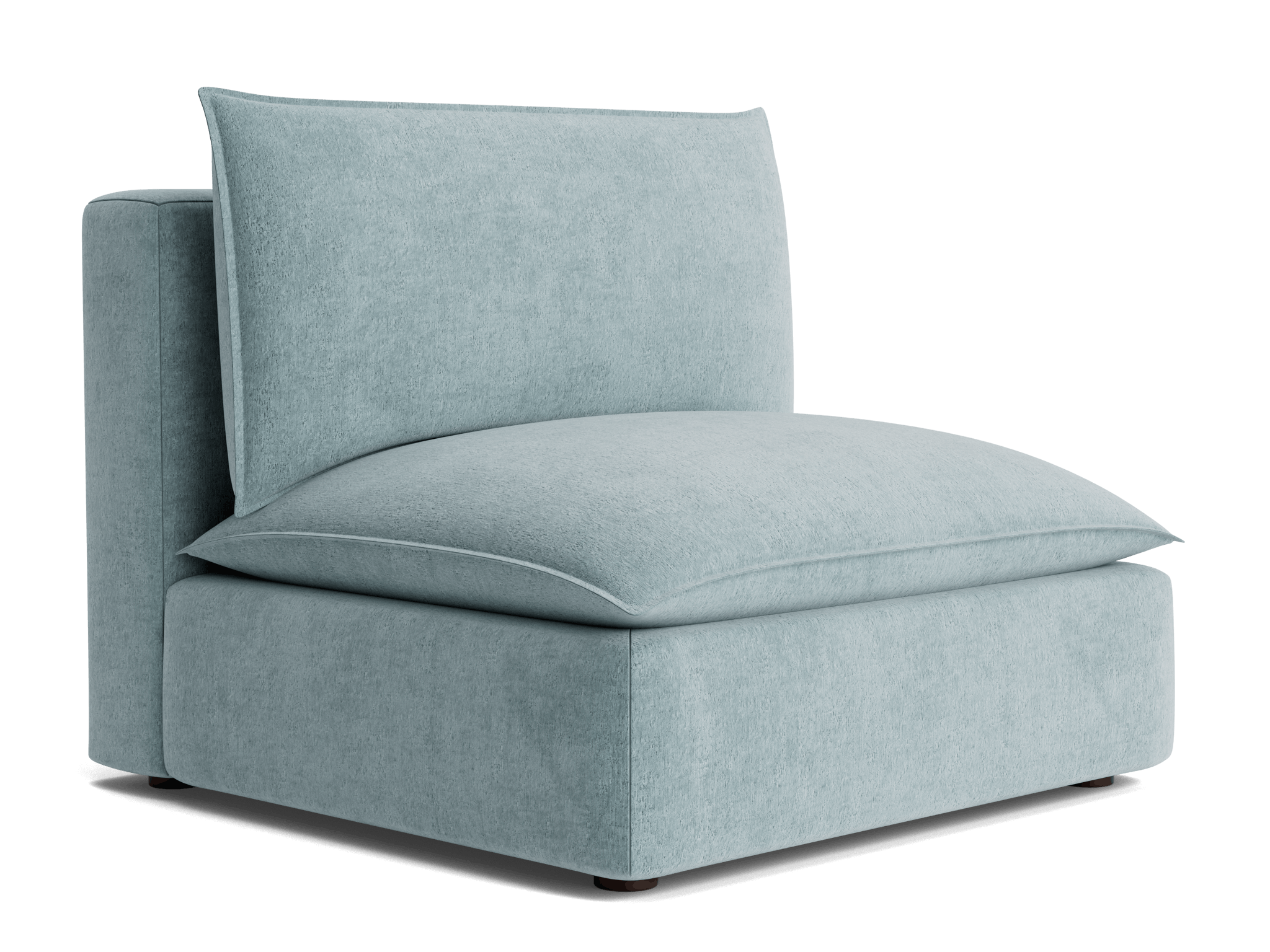 plush armless chair