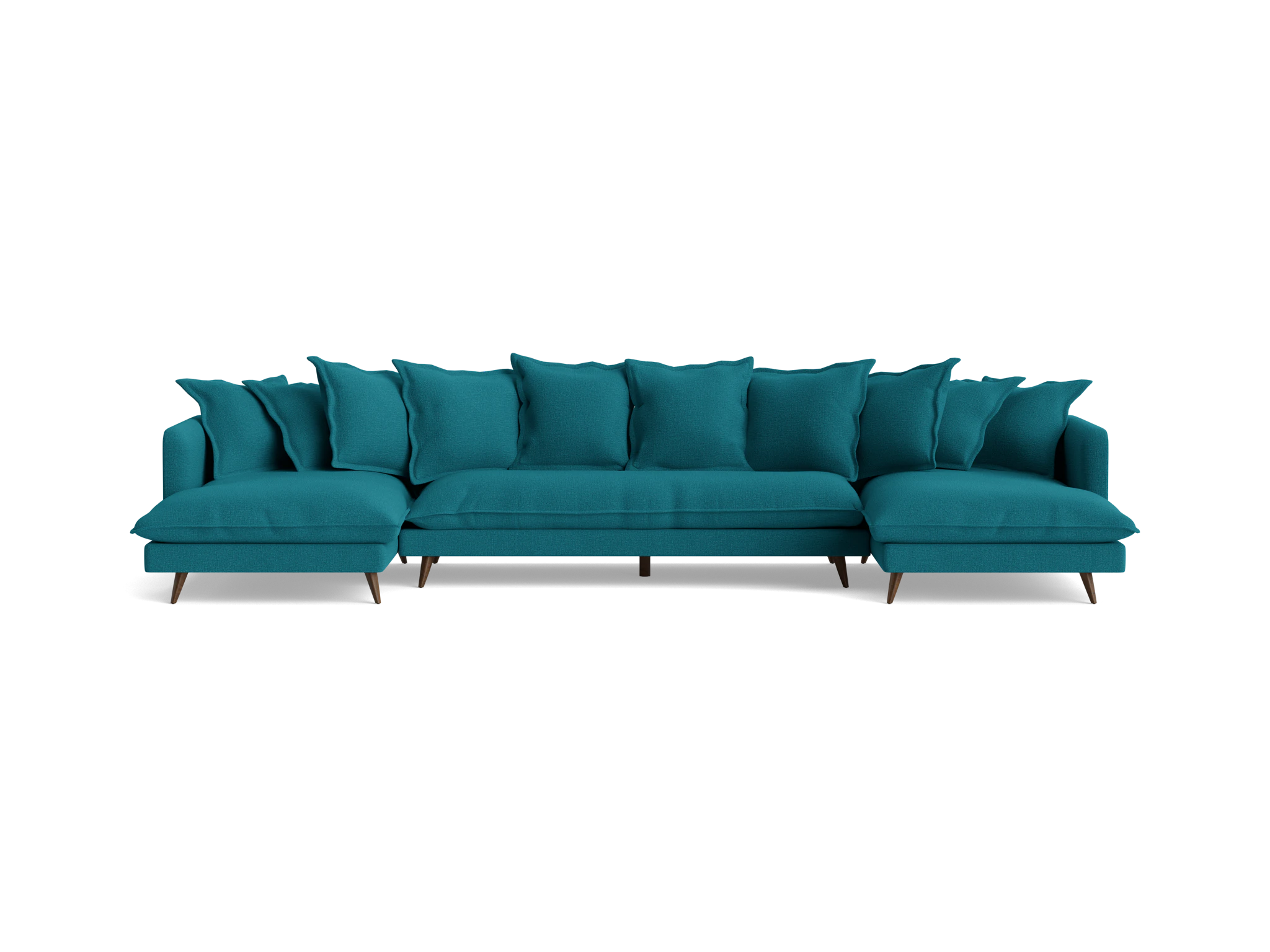 denna chaise sectional %283 piece%29 key largo zenith teal