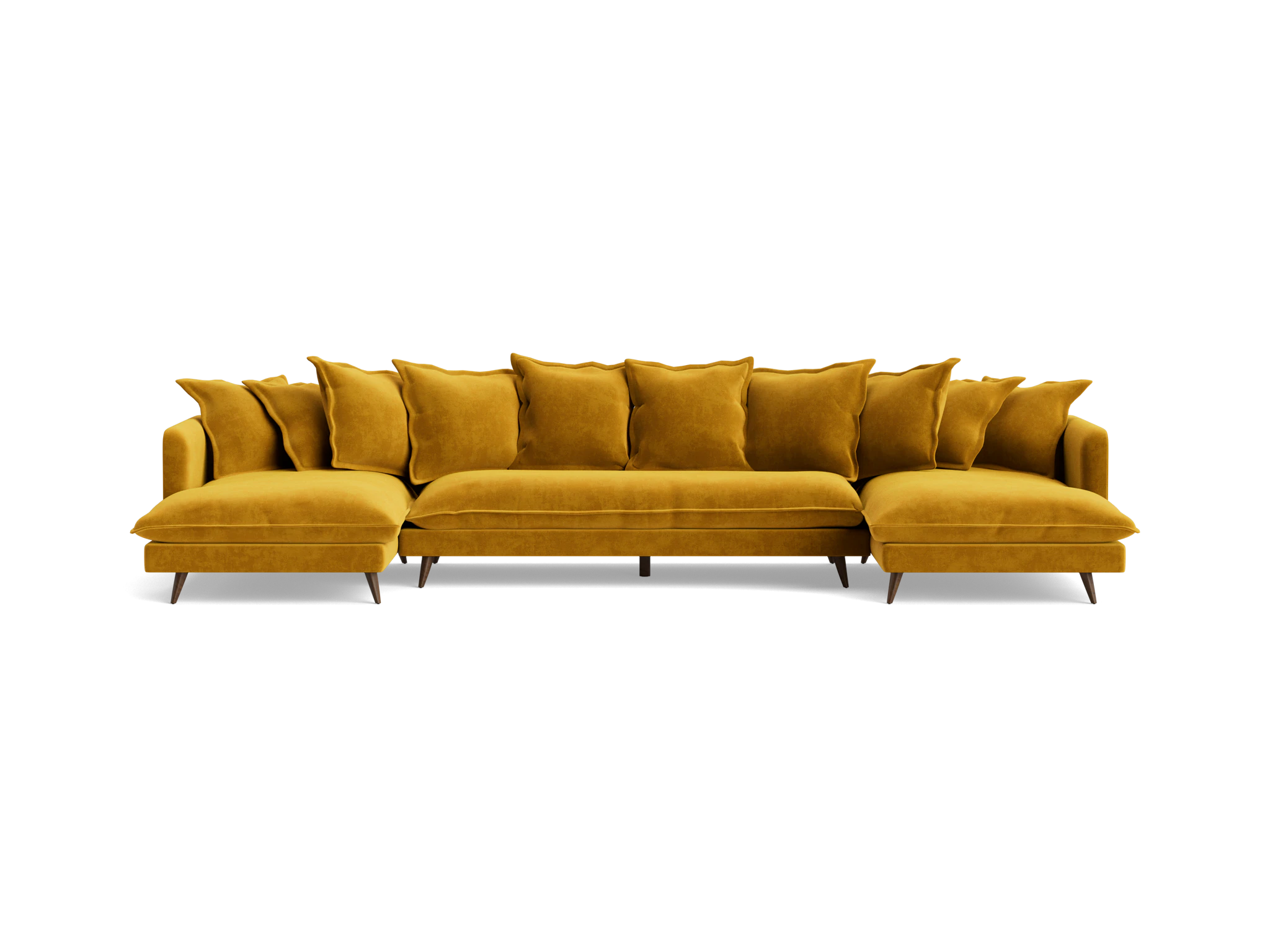 denna chaise sectional %283 piece%29 harper amber gold