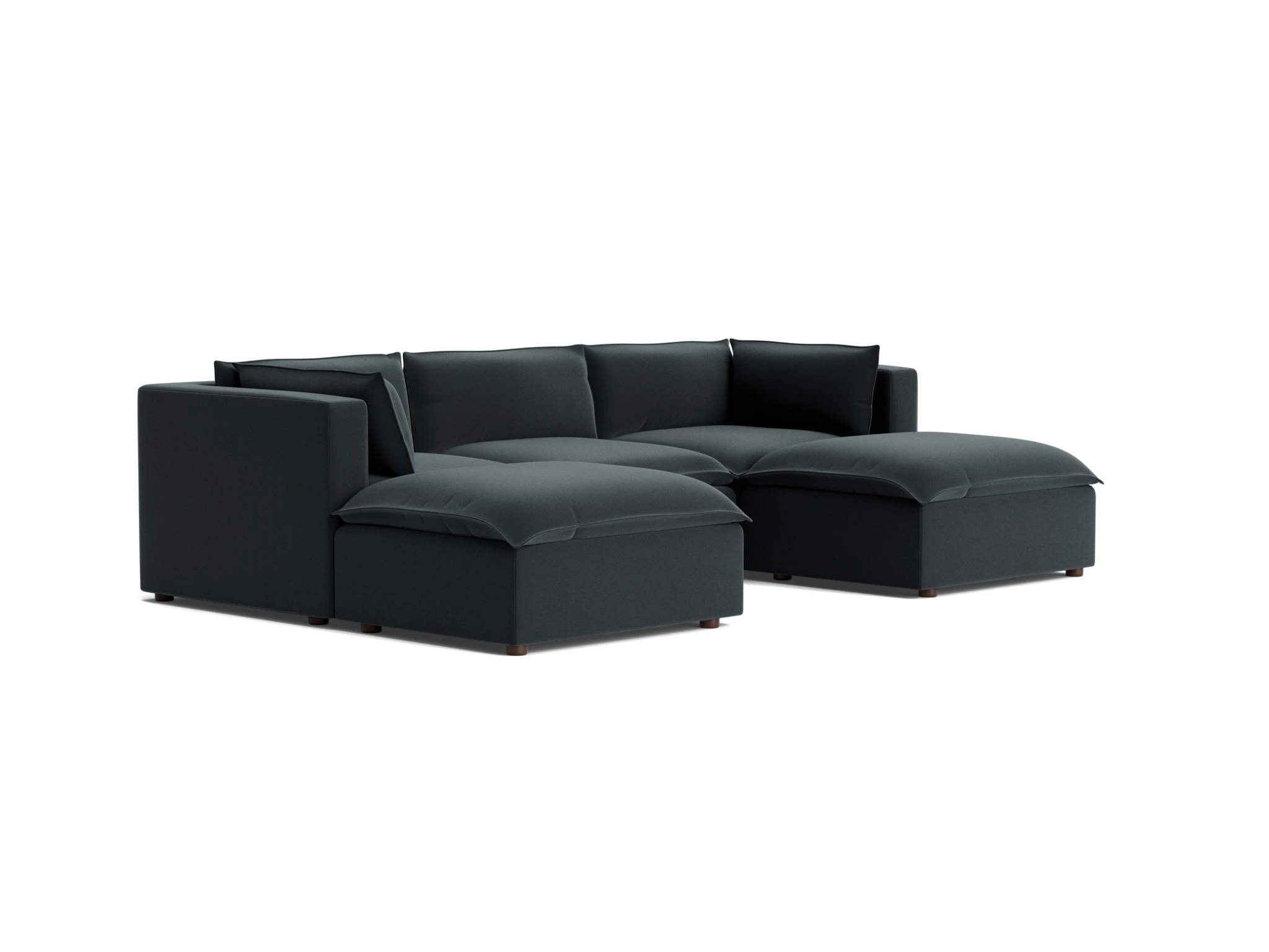 haine modular chaise sectional royale gunmetal