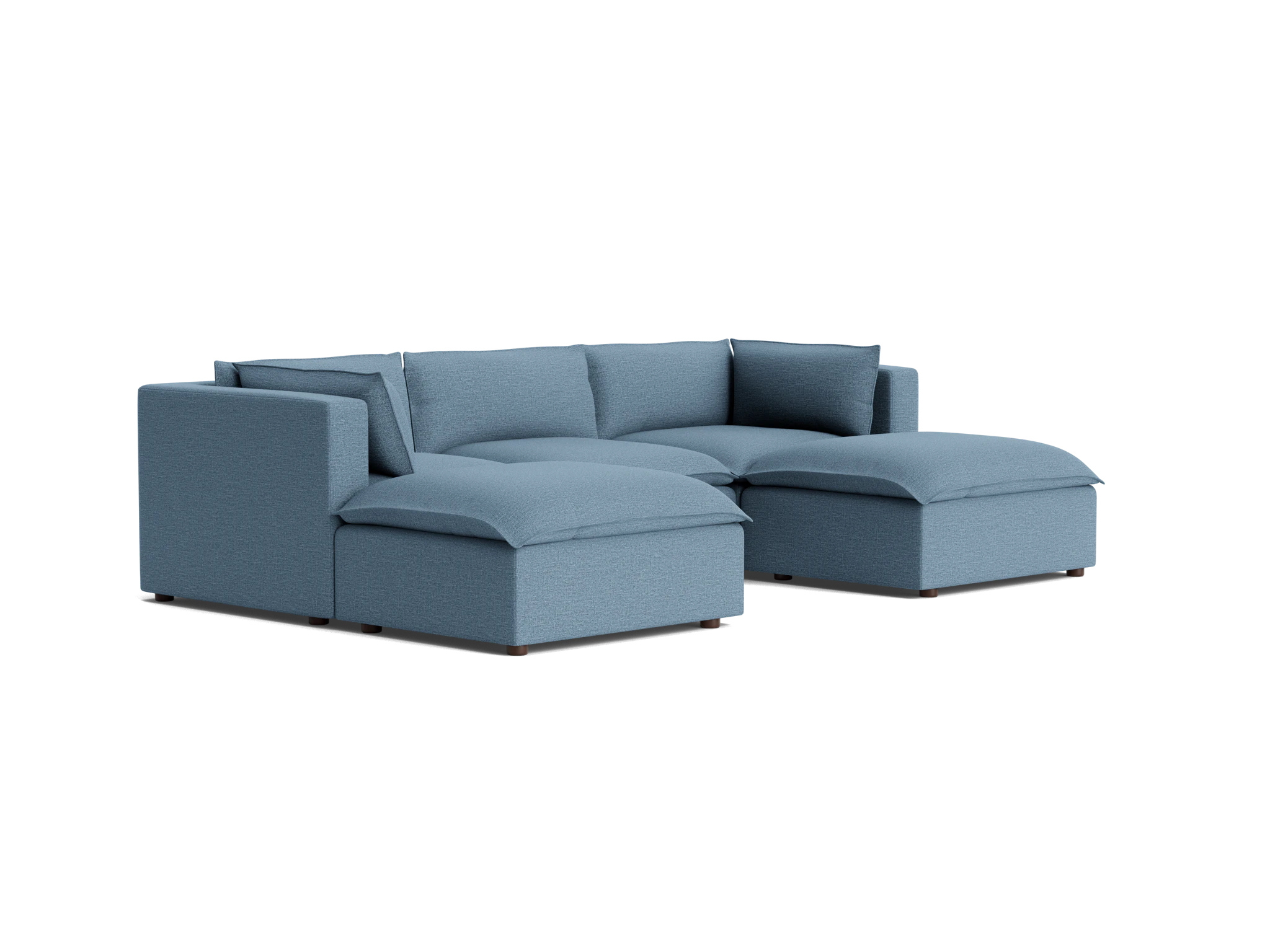 haine modular chaise sectional milo french blue