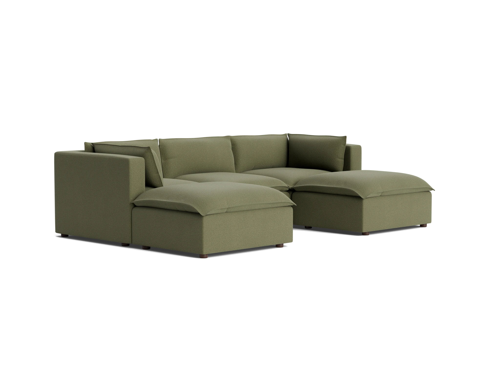 haine modular chaise sectional faithful olive