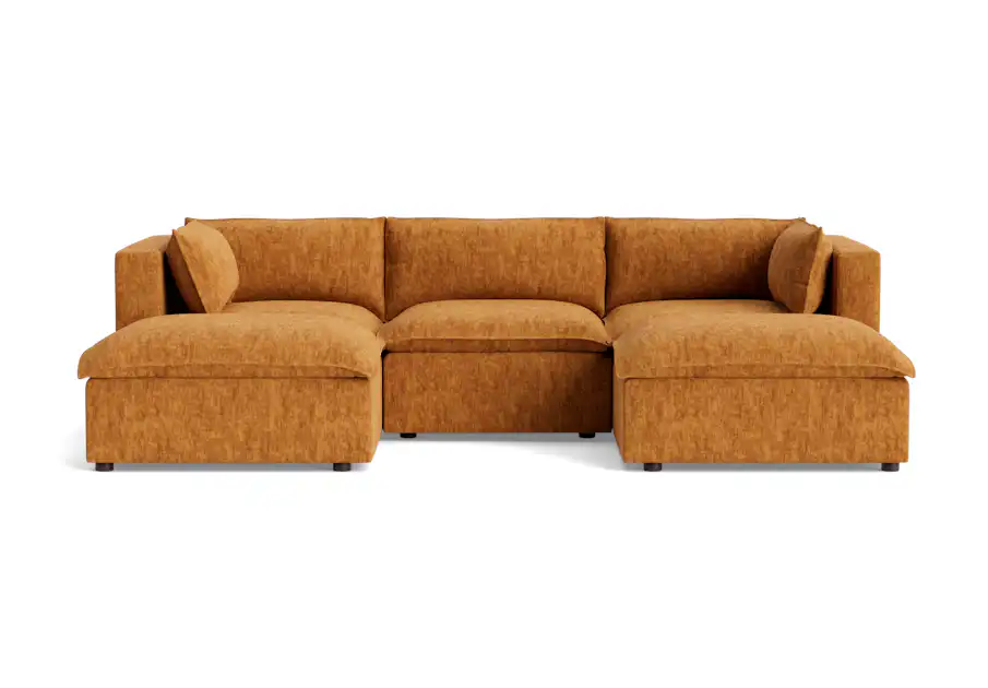 haine modular chaise sectional crave ginger tea