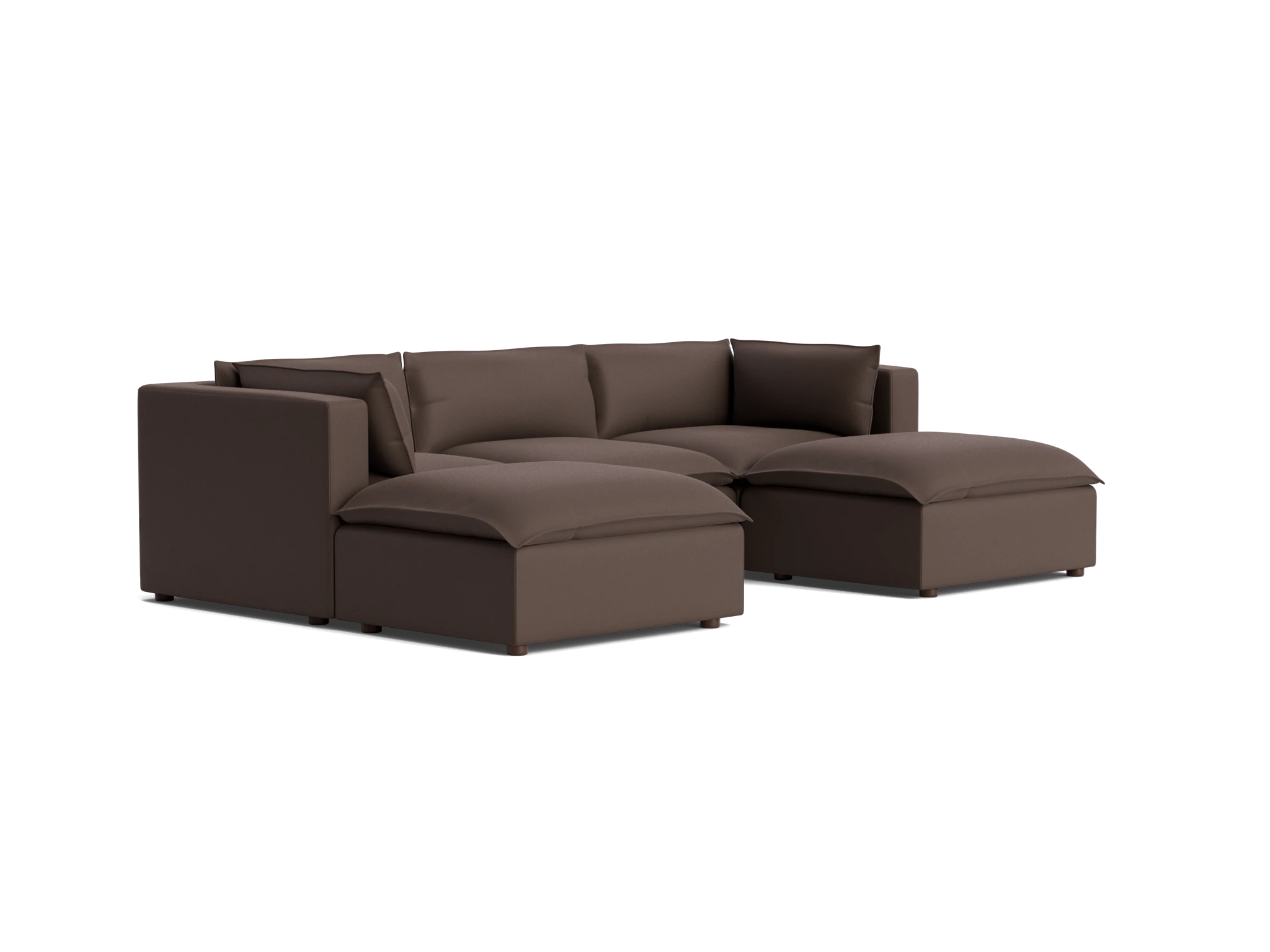 haine modular chaise sectional washed california shadow