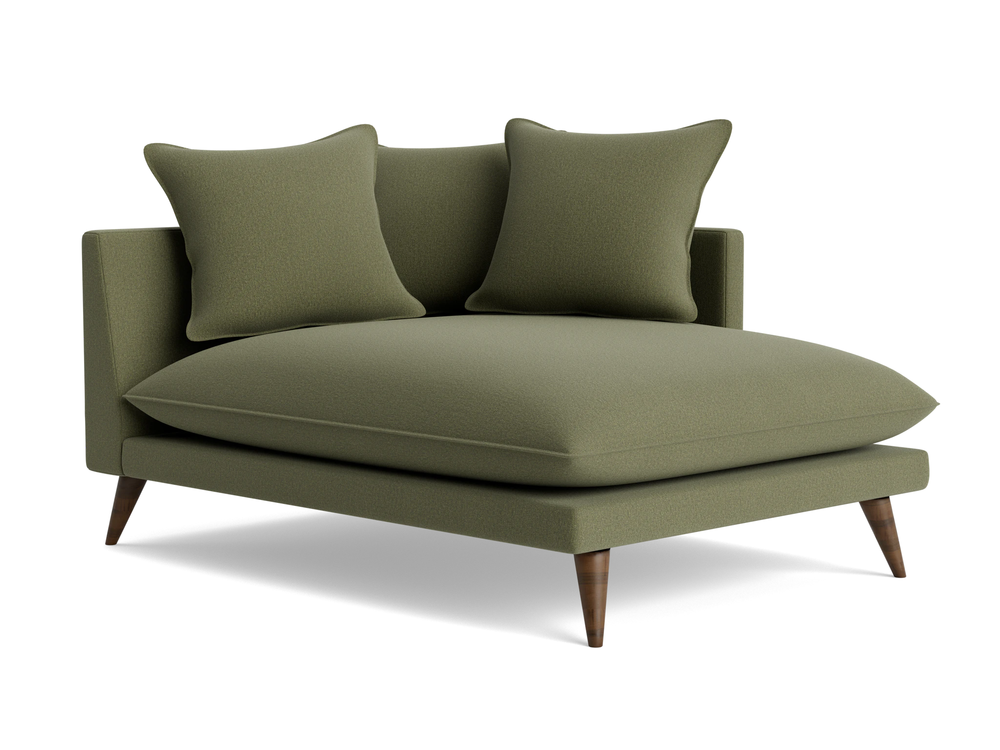 denna single arm chaise faithful olive