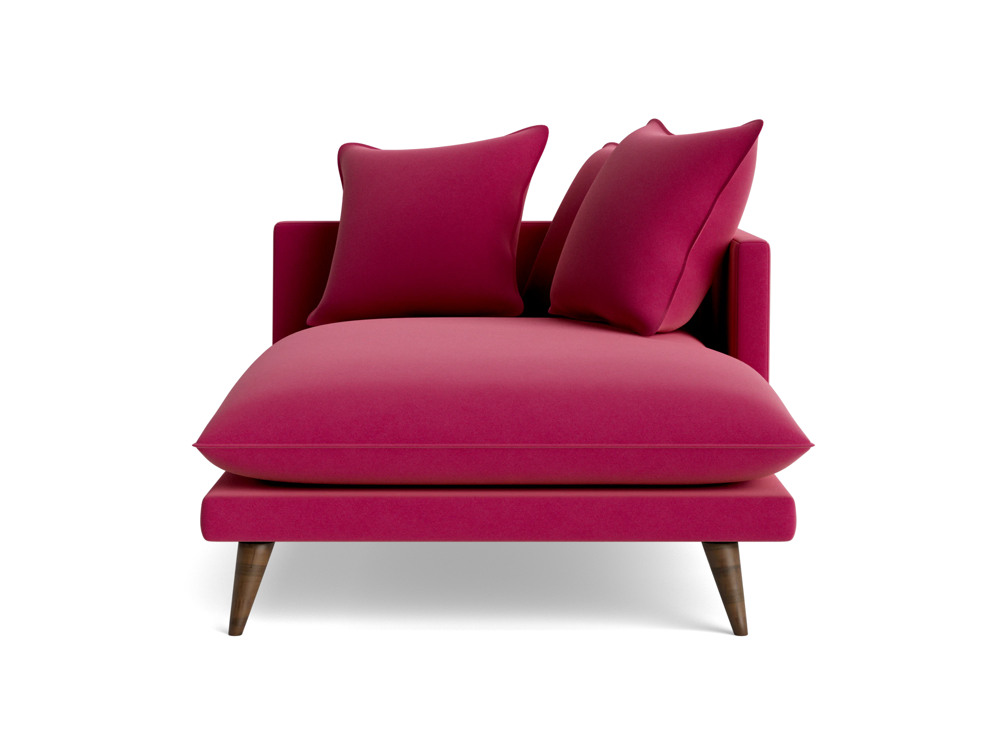 denna single arm chaise royale berry