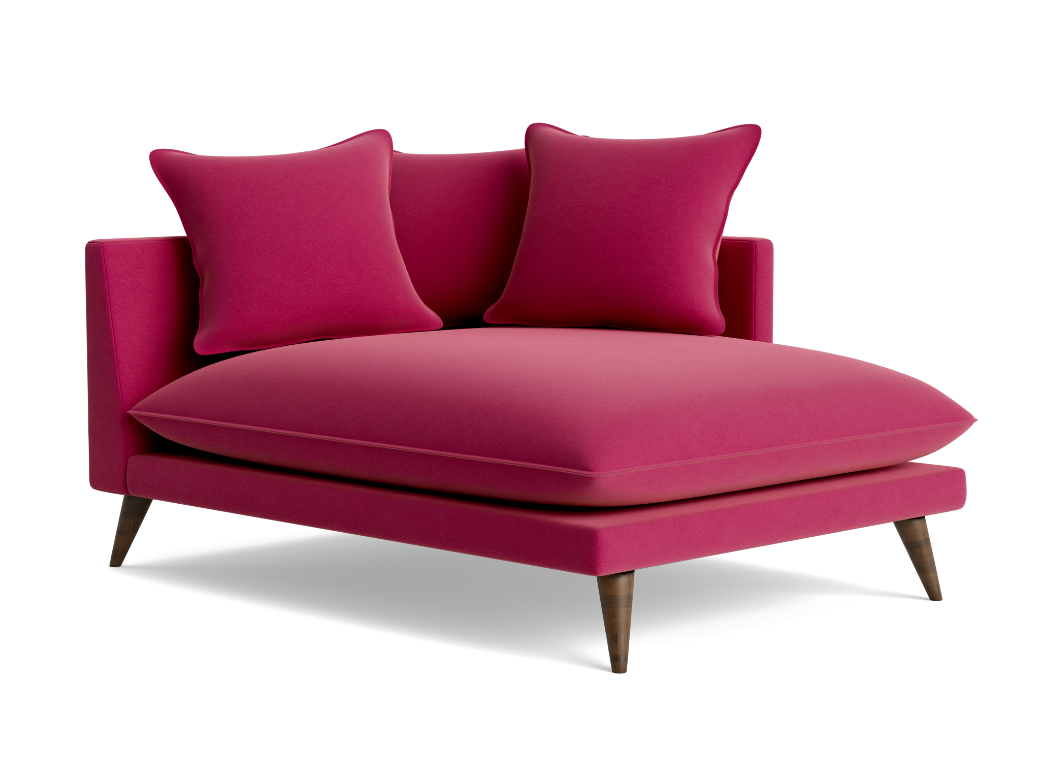 denna single arm chaise royale berry