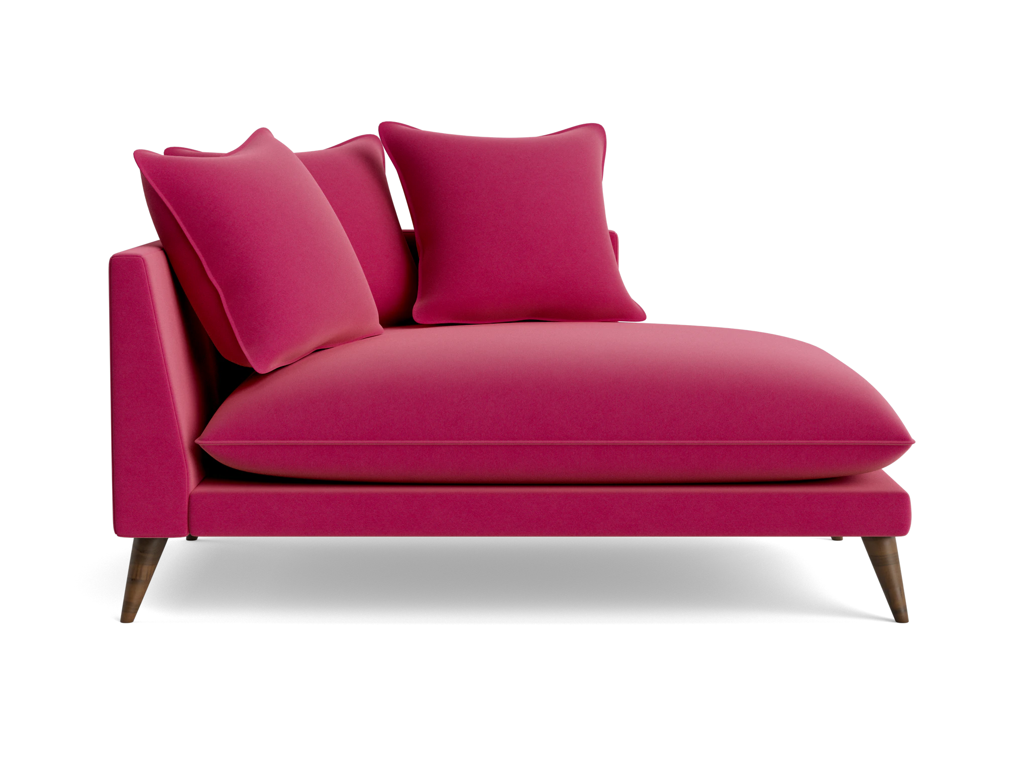 denna single arm chaise royale berry