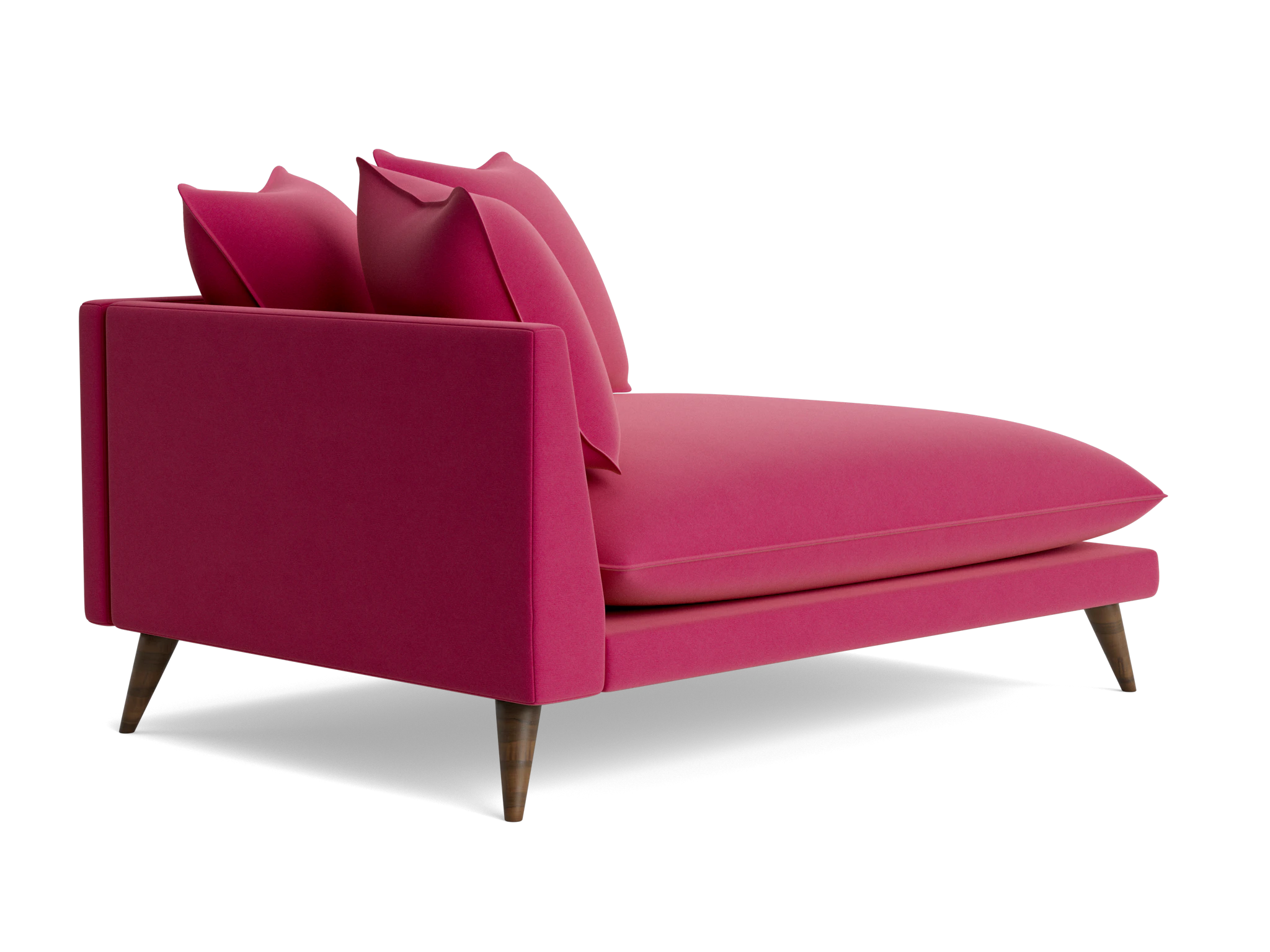 denna single arm chaise royale berry