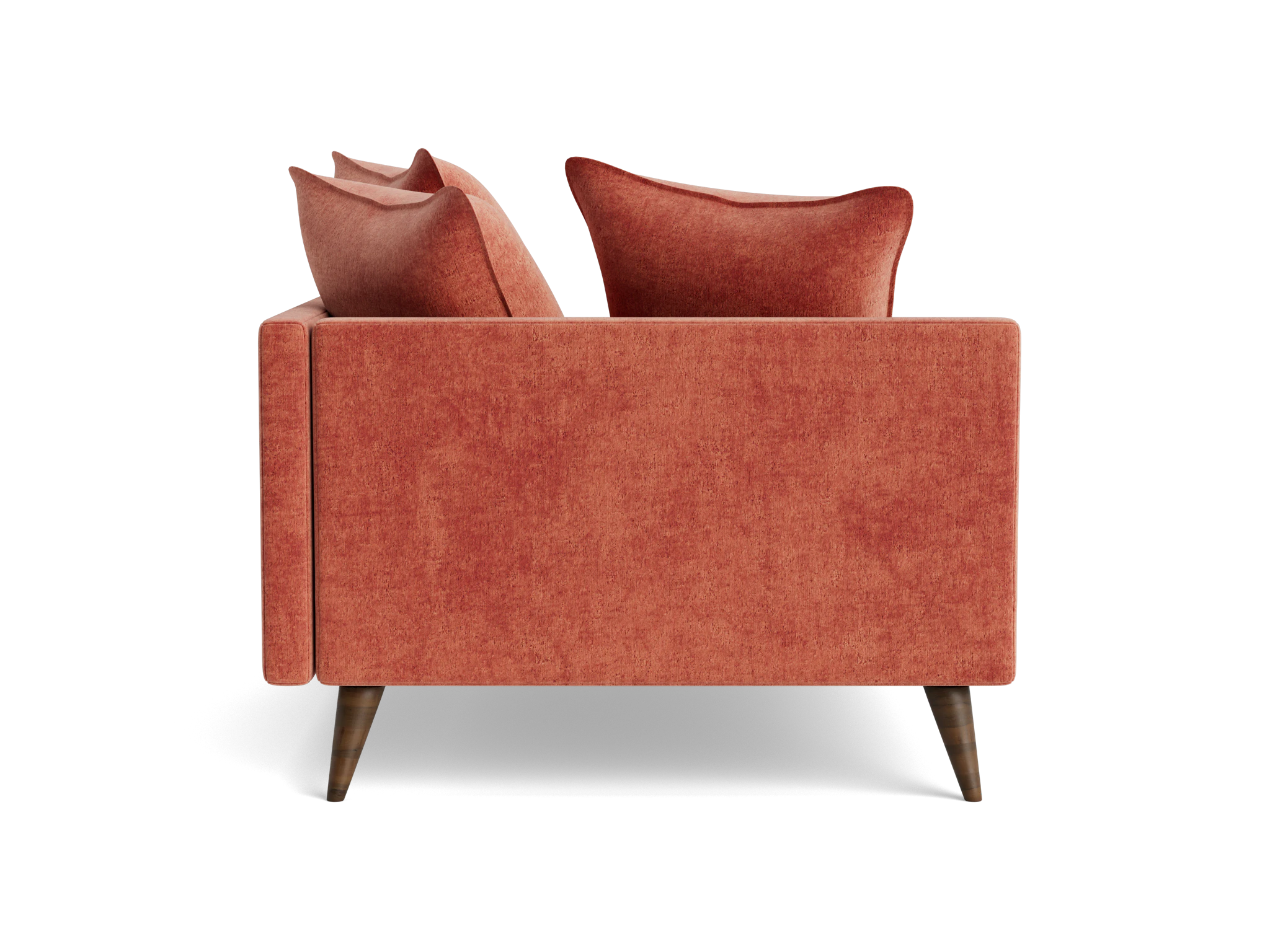 denna single arm chaise plush terra rose