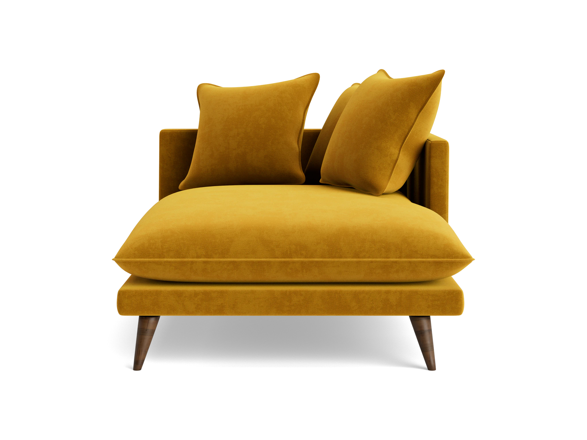 denna single arm chaise harper amber gold