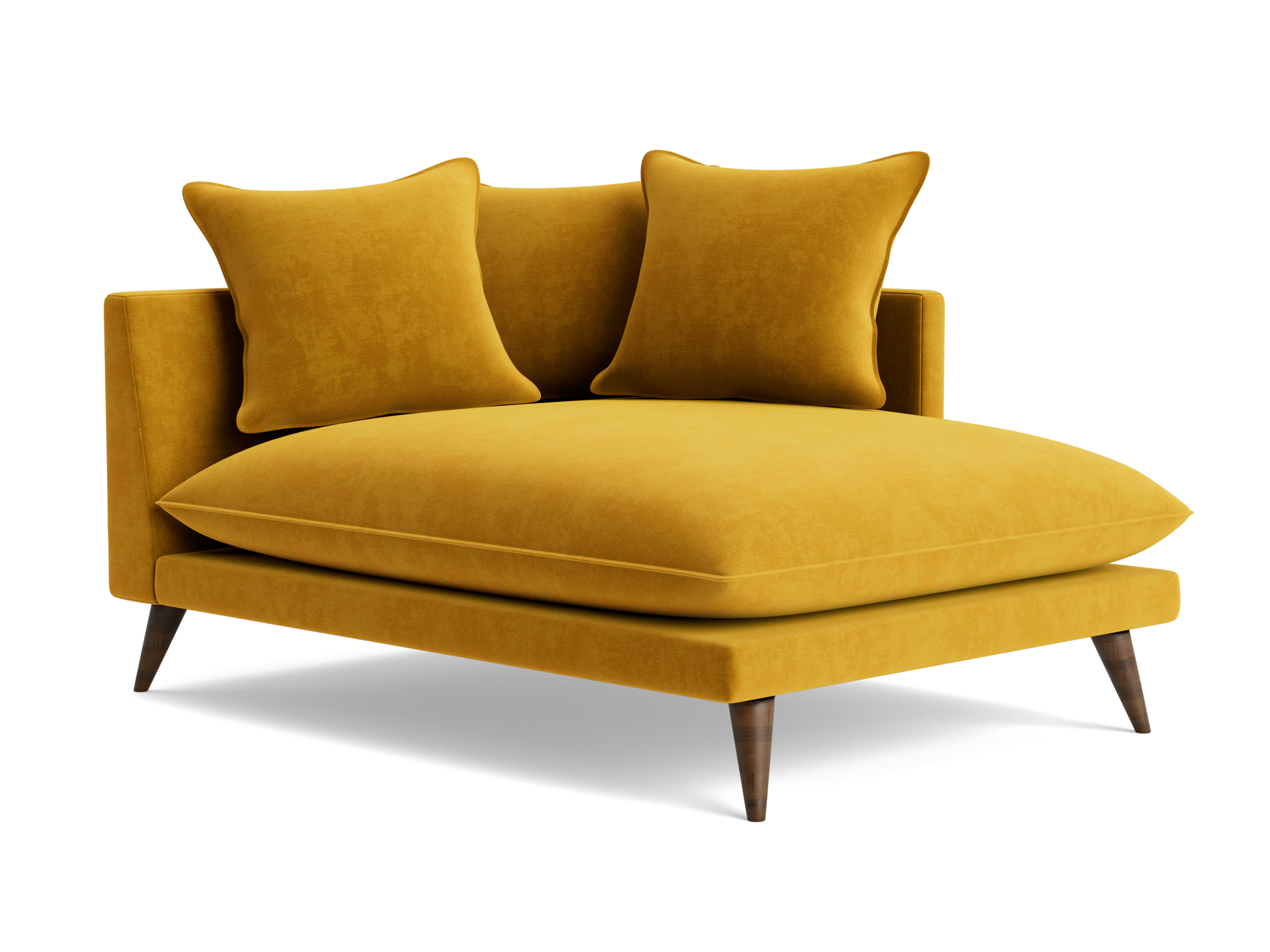 denna single arm chaise harper amber gold