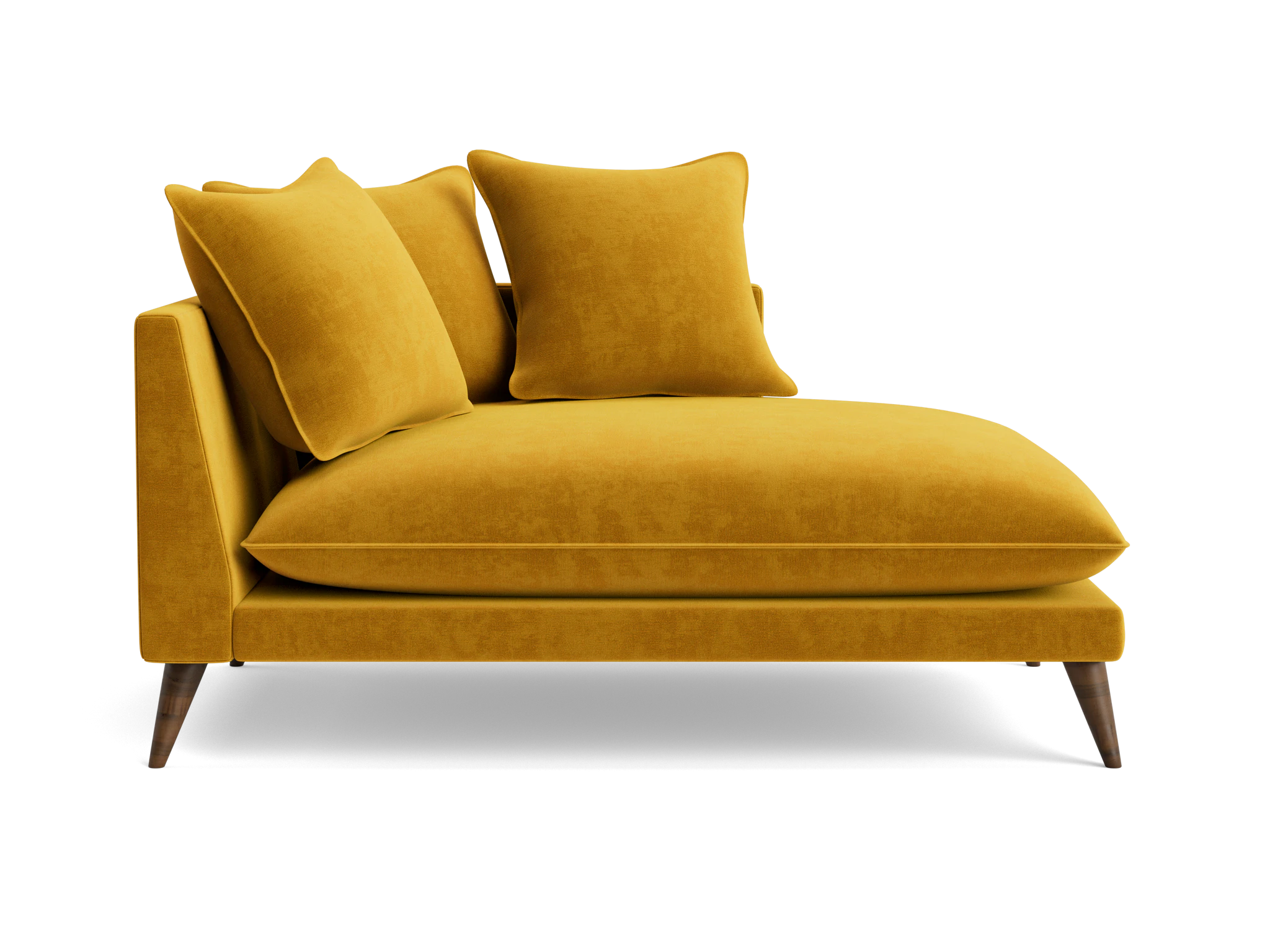 denna single arm chaise harper amber gold