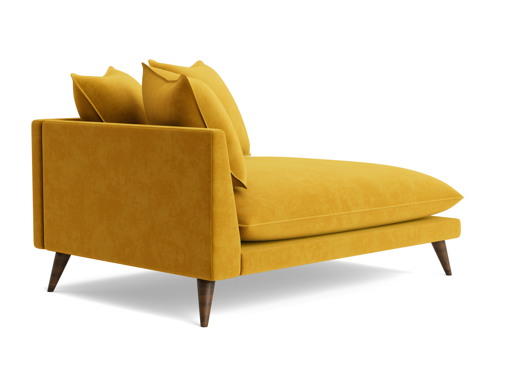 denna single arm chaise harper amber gold