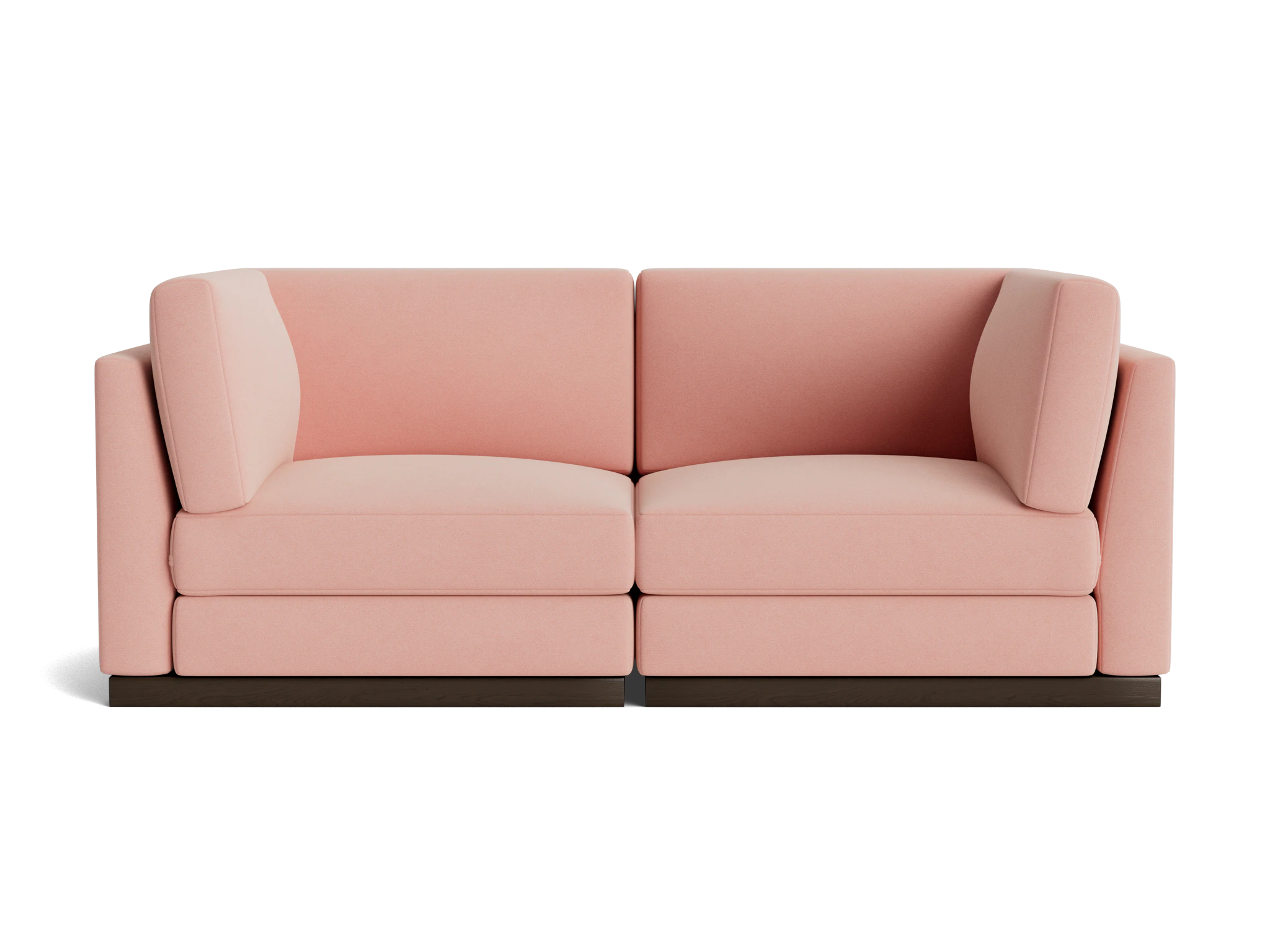 holt corner chair loveseat royale blush