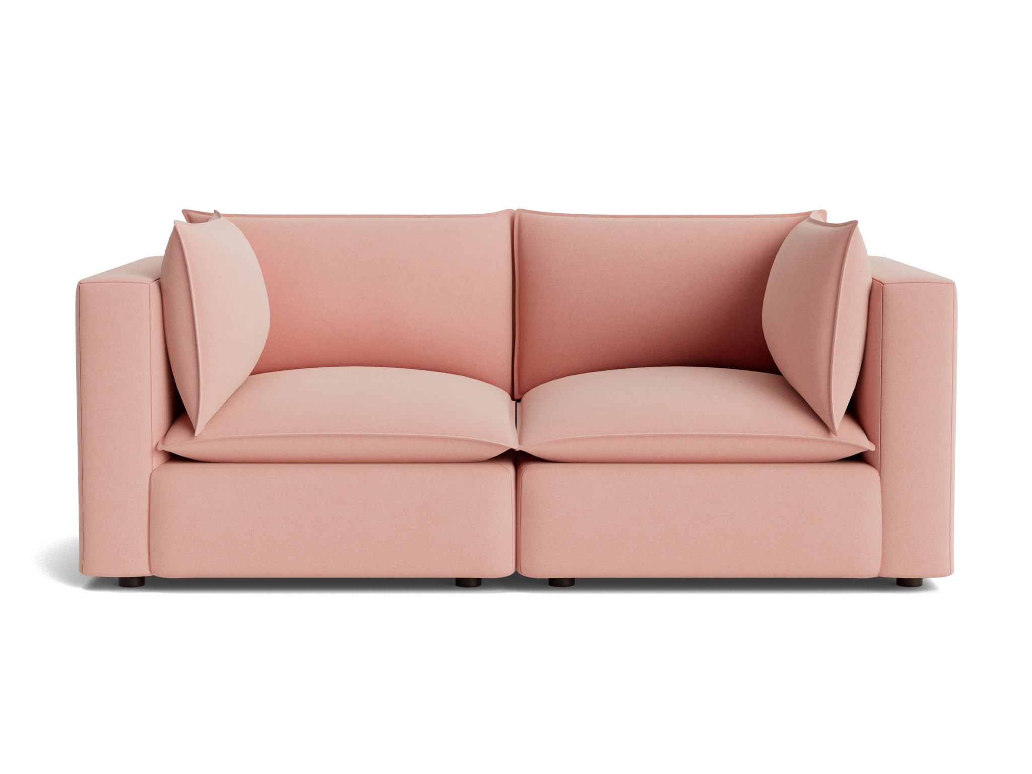 haine corner chair loveseat royale blush