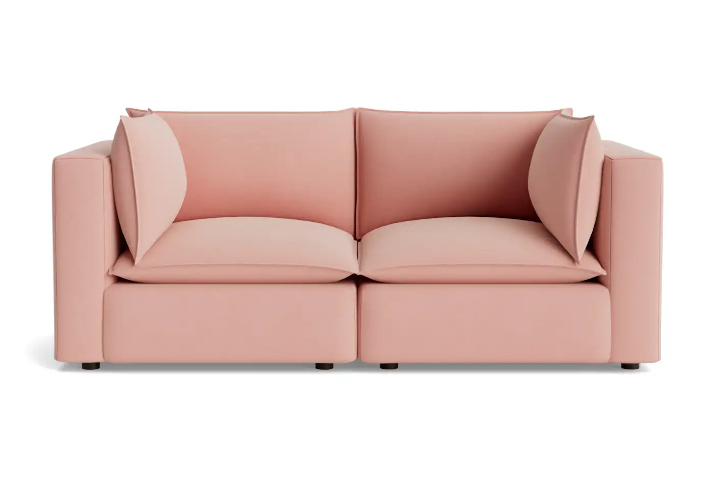 haine corner chair loveseat royale blush