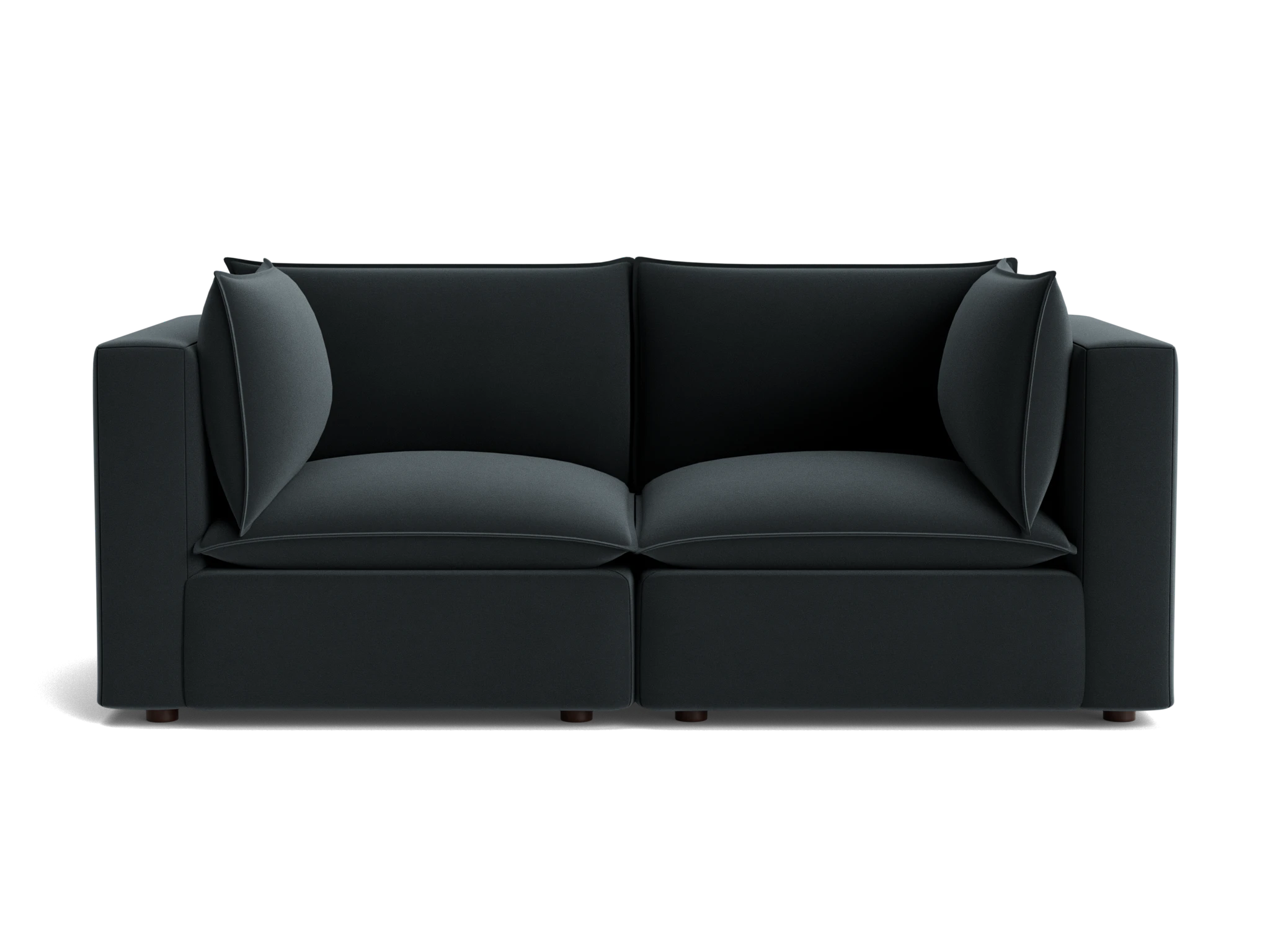 haine corner chair loveseat royale gunmetal