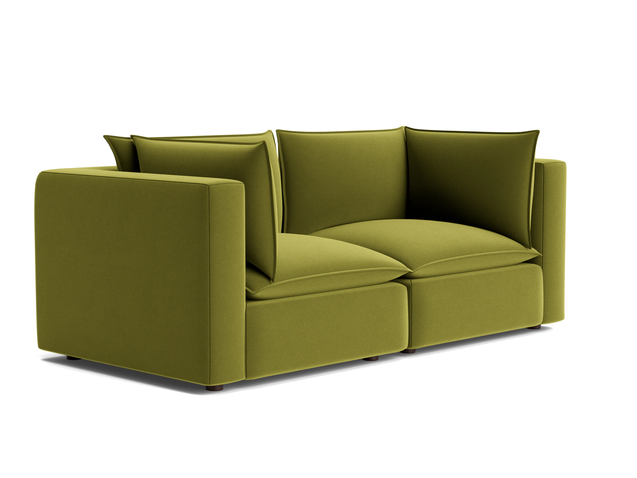 haine corner chair loveseat royale apple