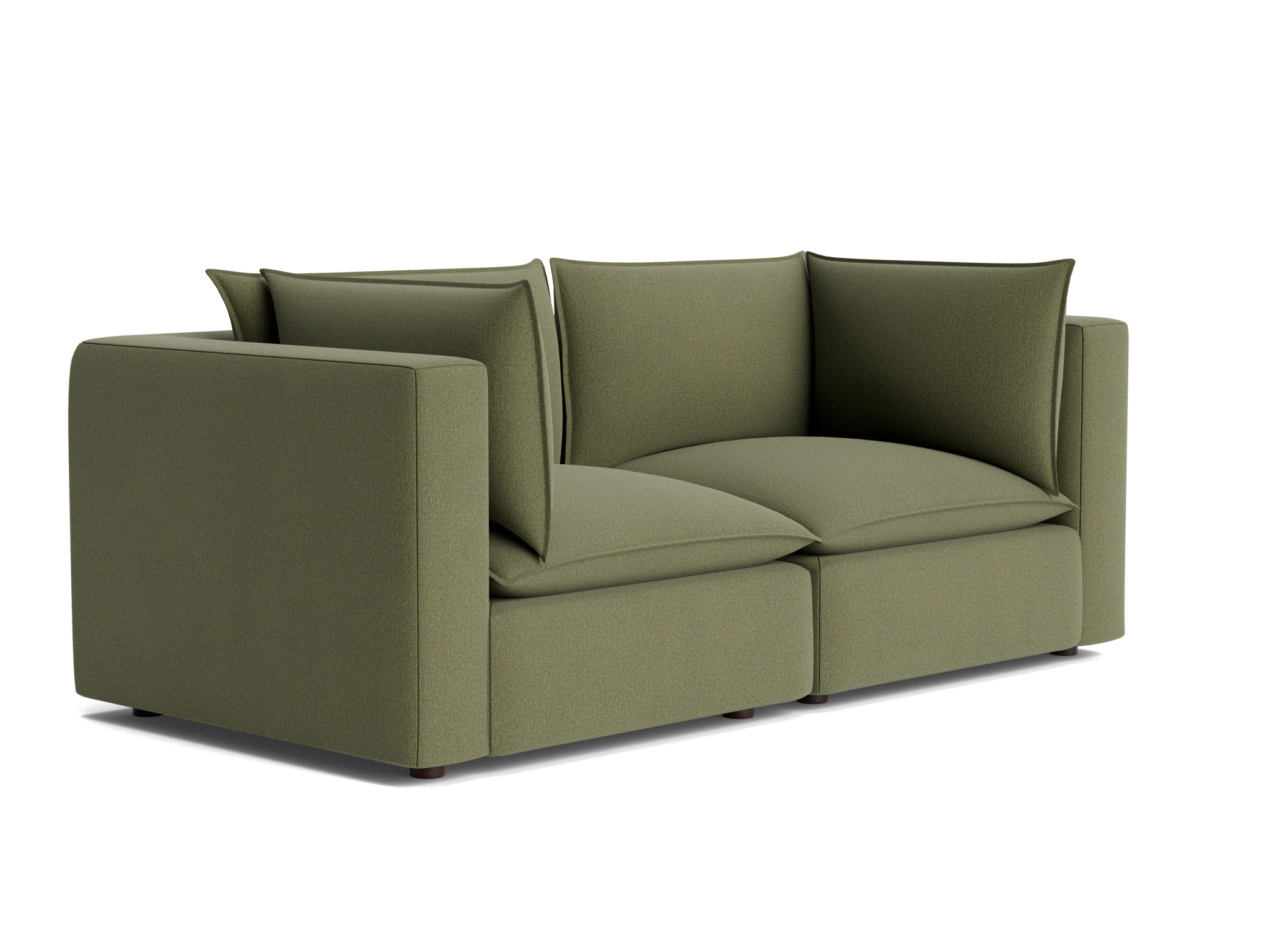 haine corner chair loveseat faithful olive