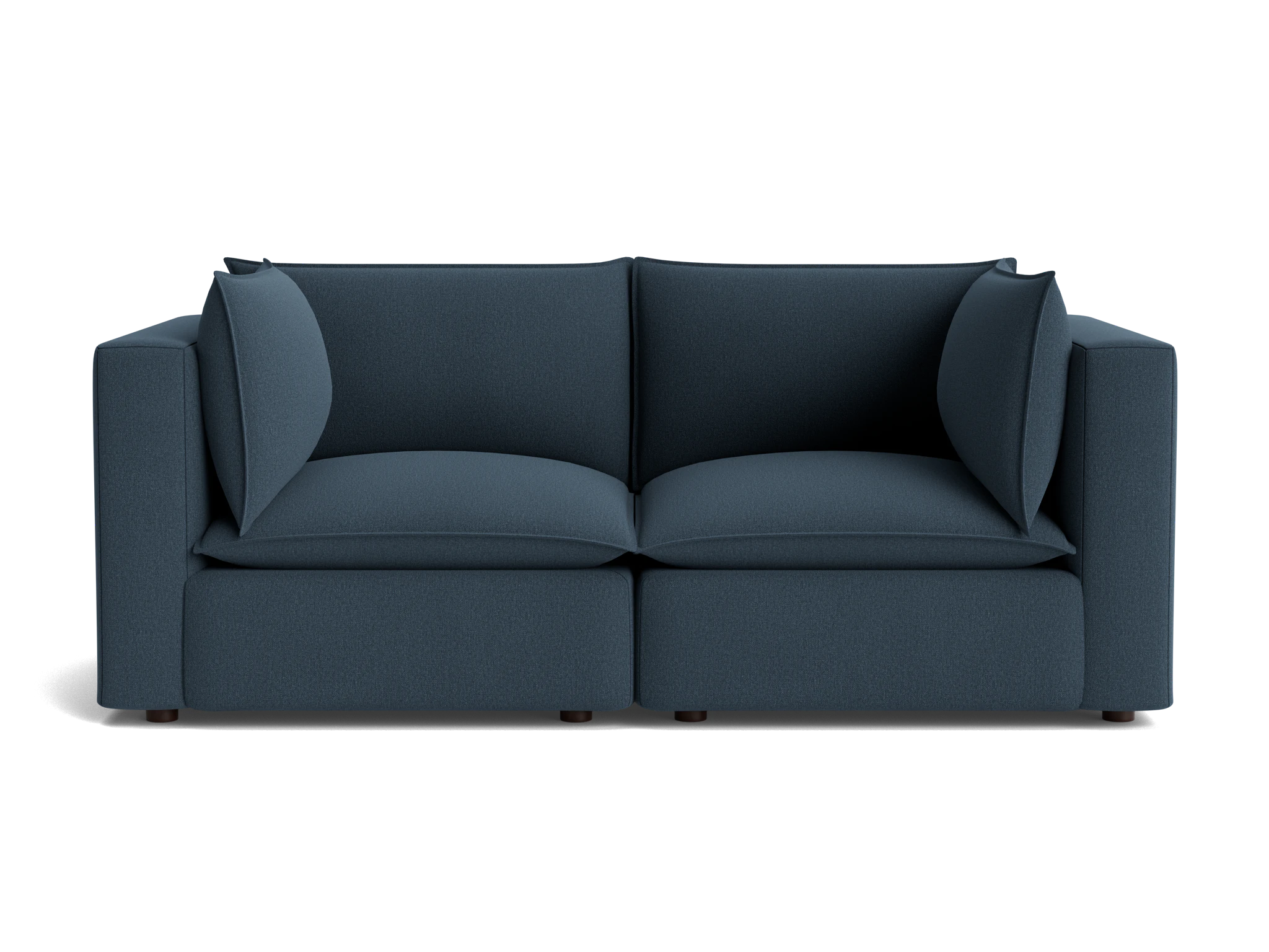 haine corner chair loveseat faithful indigo