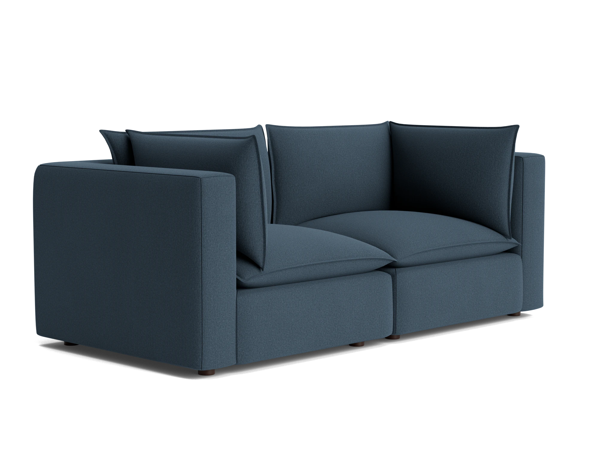 haine corner chair loveseat faithful indigo