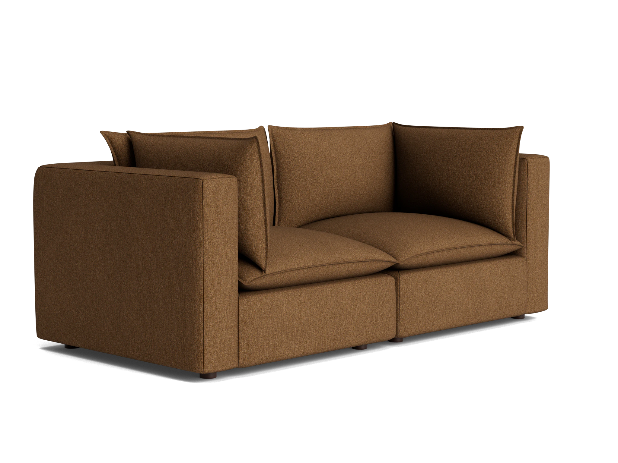 haine corner chair loveseat faithful mocha