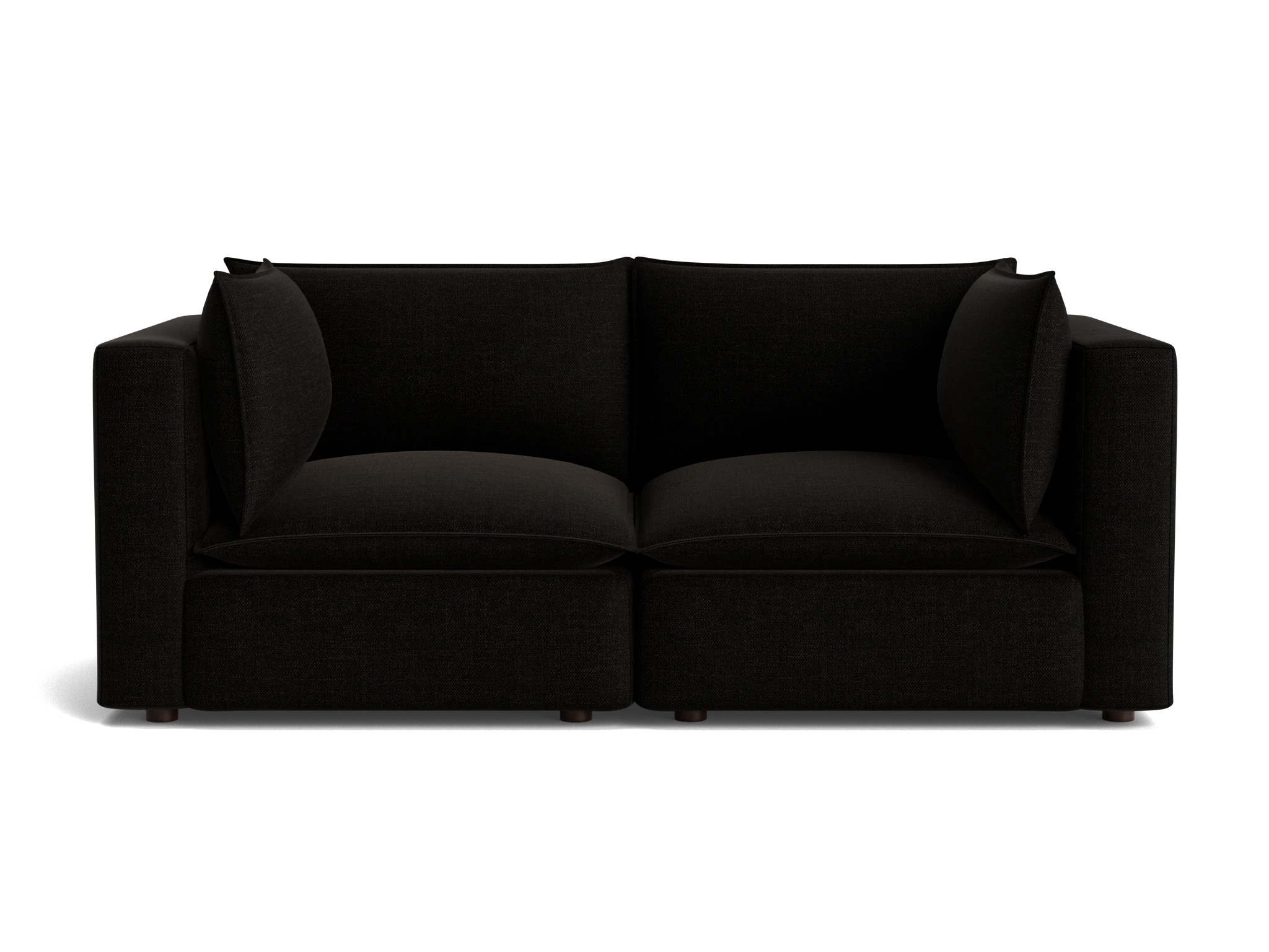 haine corner chair loveseat milo onyx