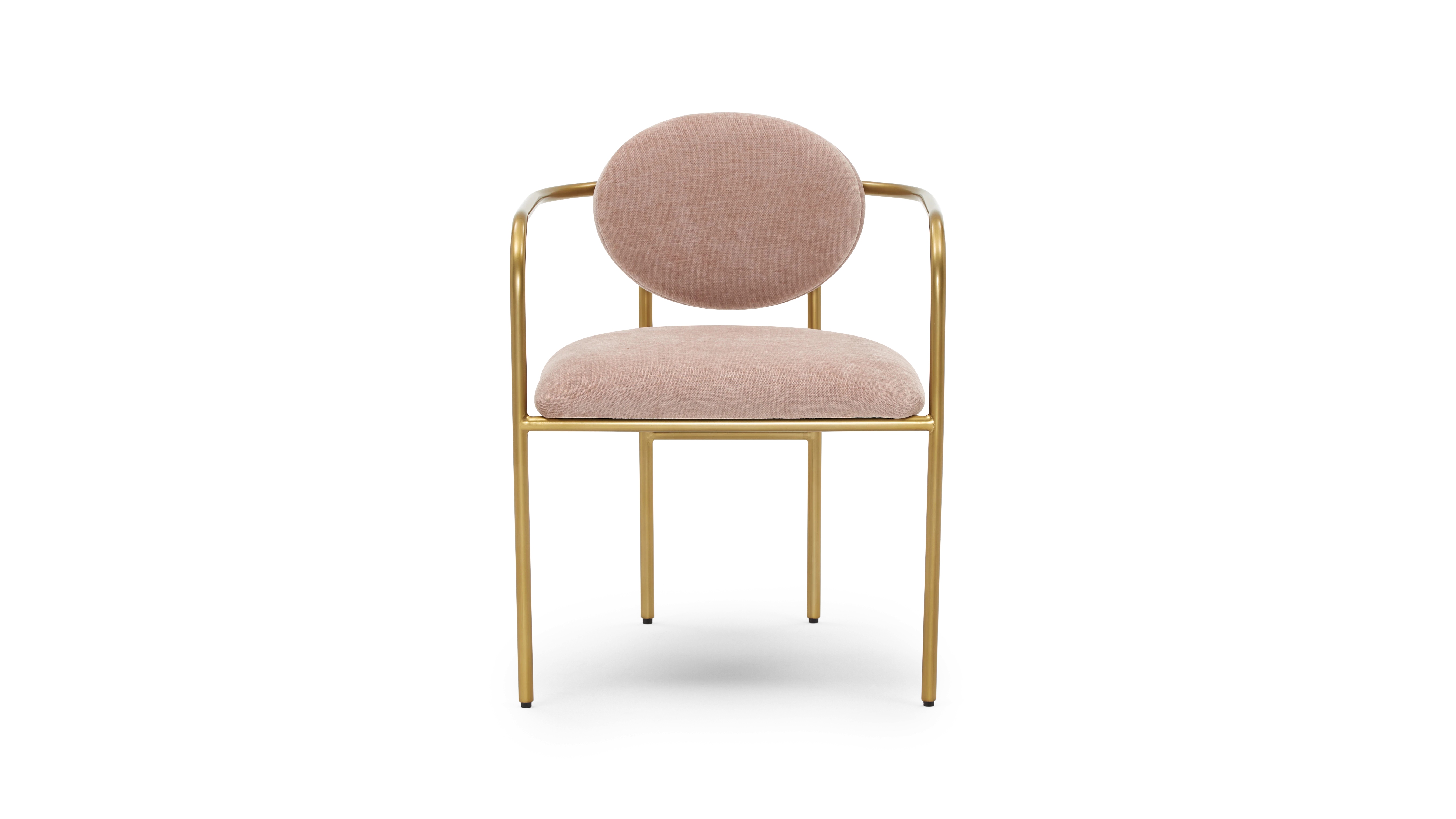DSTYRS soleil dining chair dusty rose
